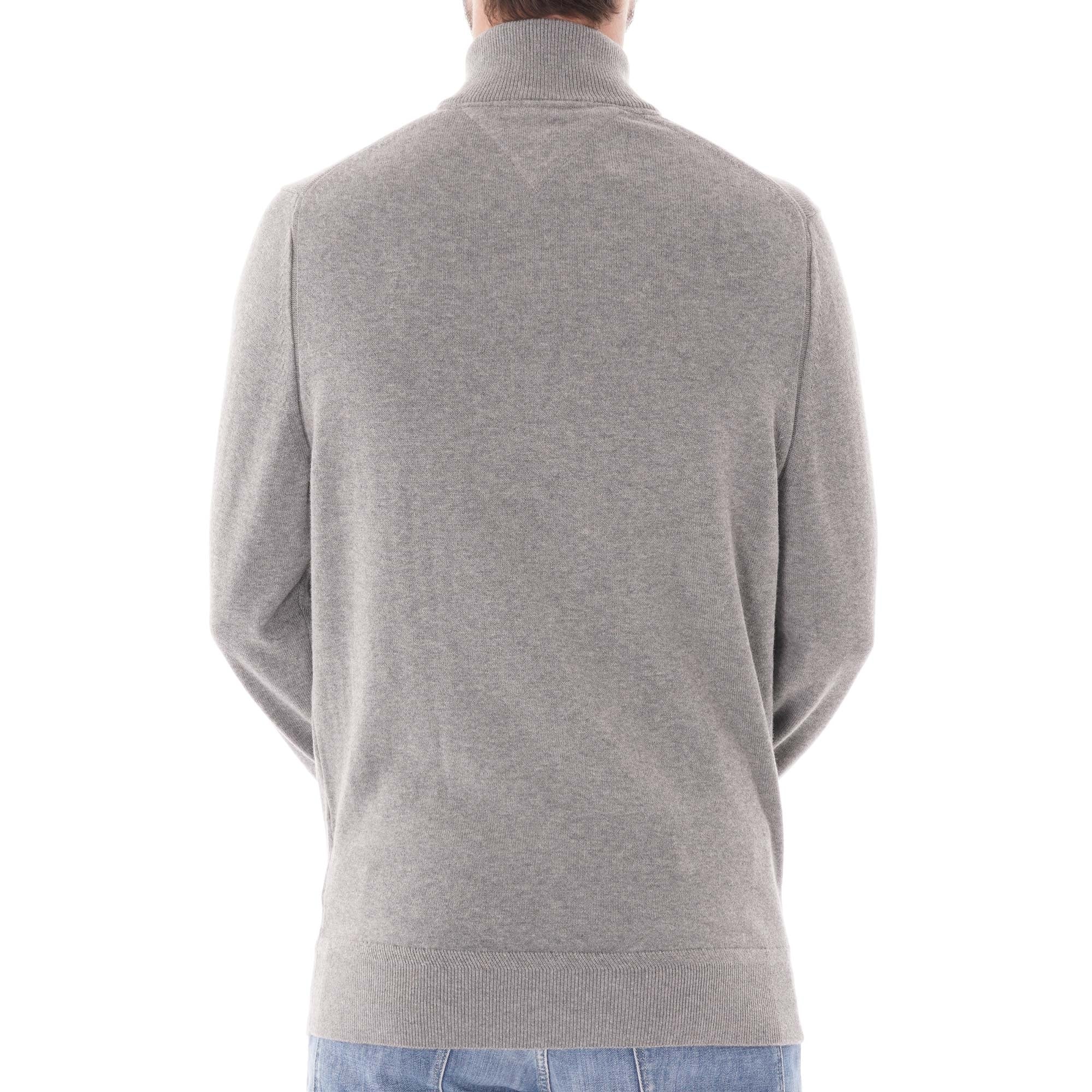 Tommy Hilfiger Half Zip Sweat - Silver