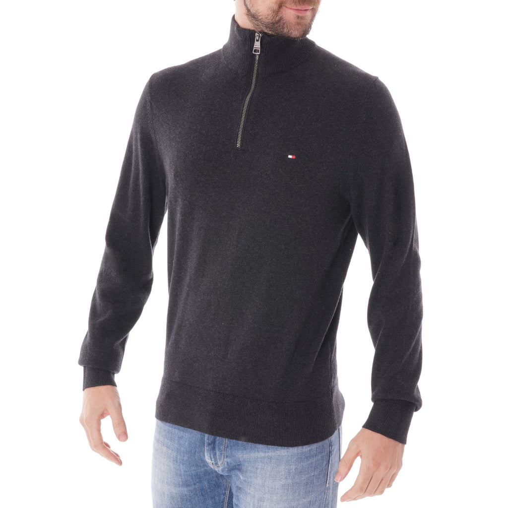 Tommy Hilfiger Half Zip Sweat - Black