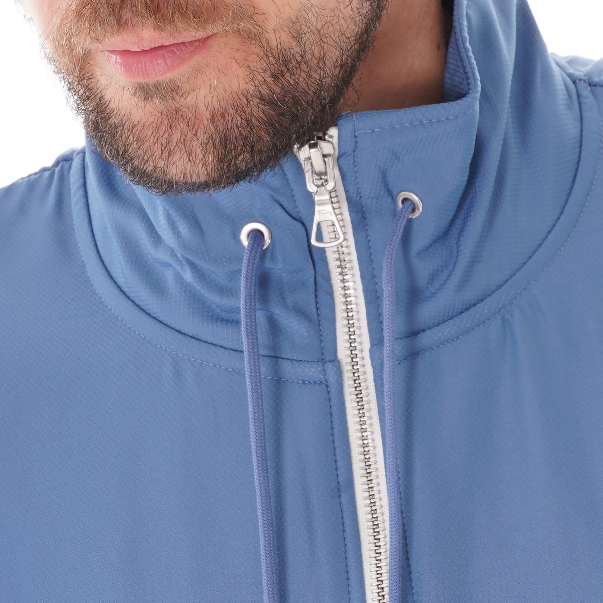Lacoste Stand-up Neck Colour Block Zip Jacket - White/Green/Blue