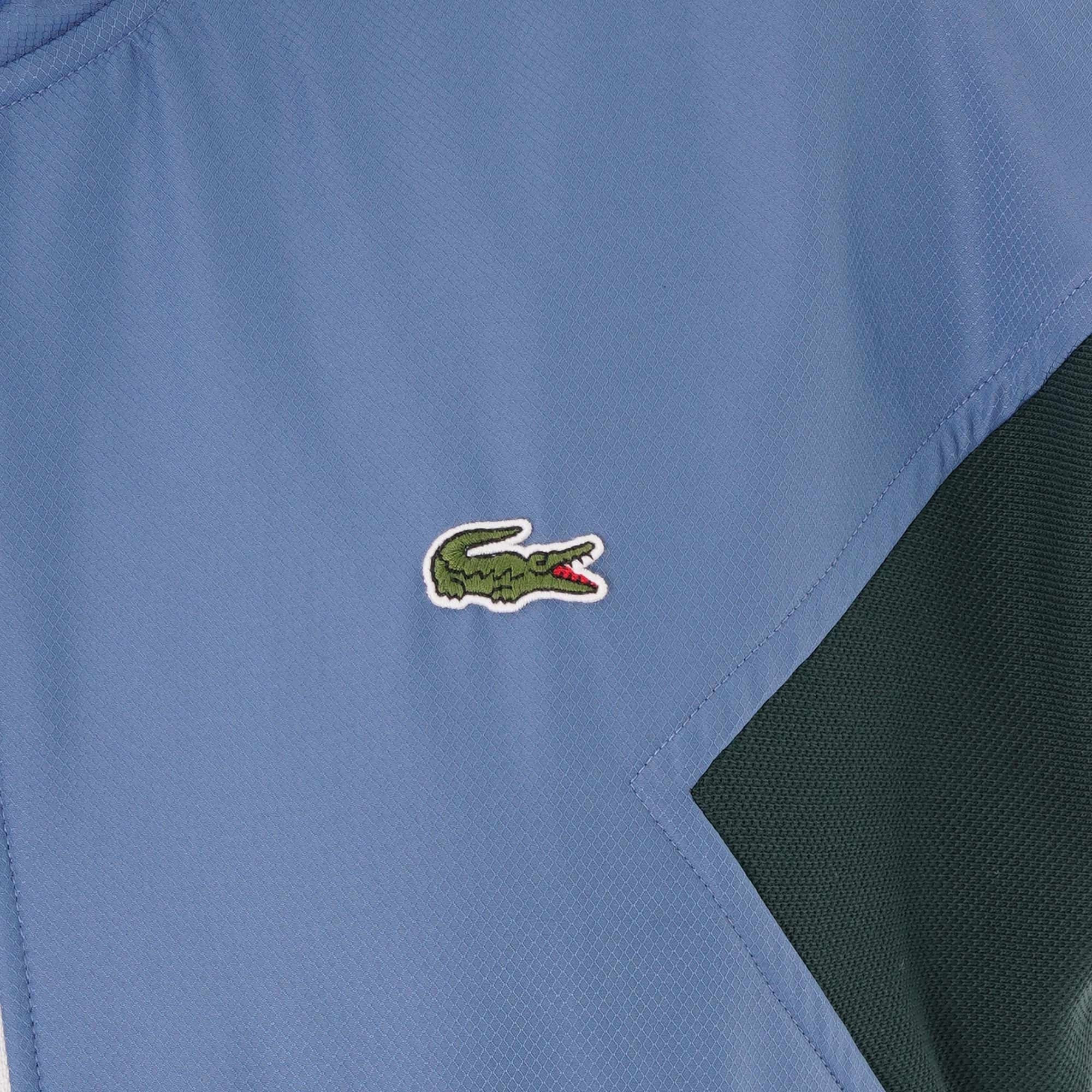 Lacoste Stand-up Neck Colour Block Zip Jacket - White/Green/Blue