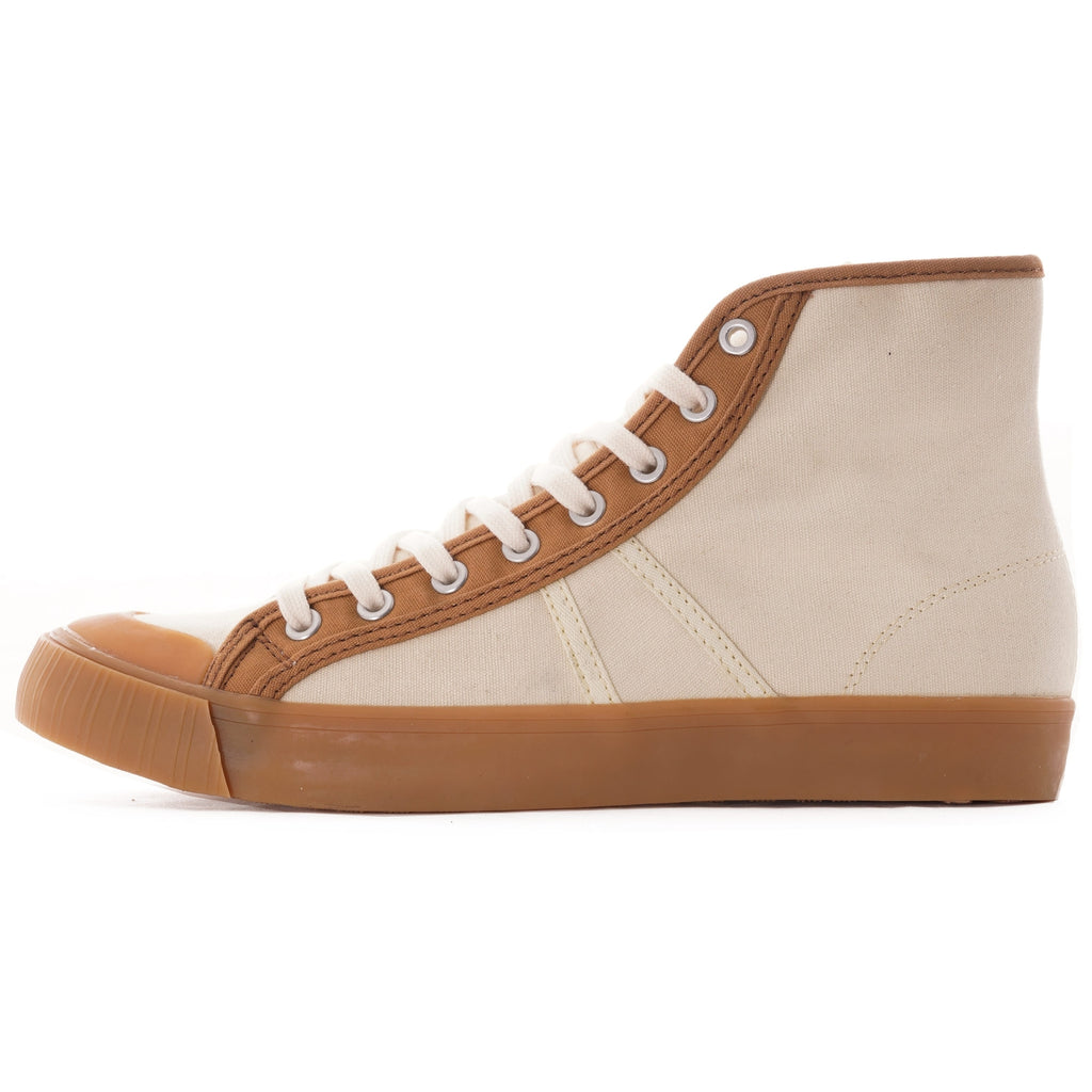 Colchester Rubber Co. National Treasure Contrast High Top - Ecru/Deadgrass
