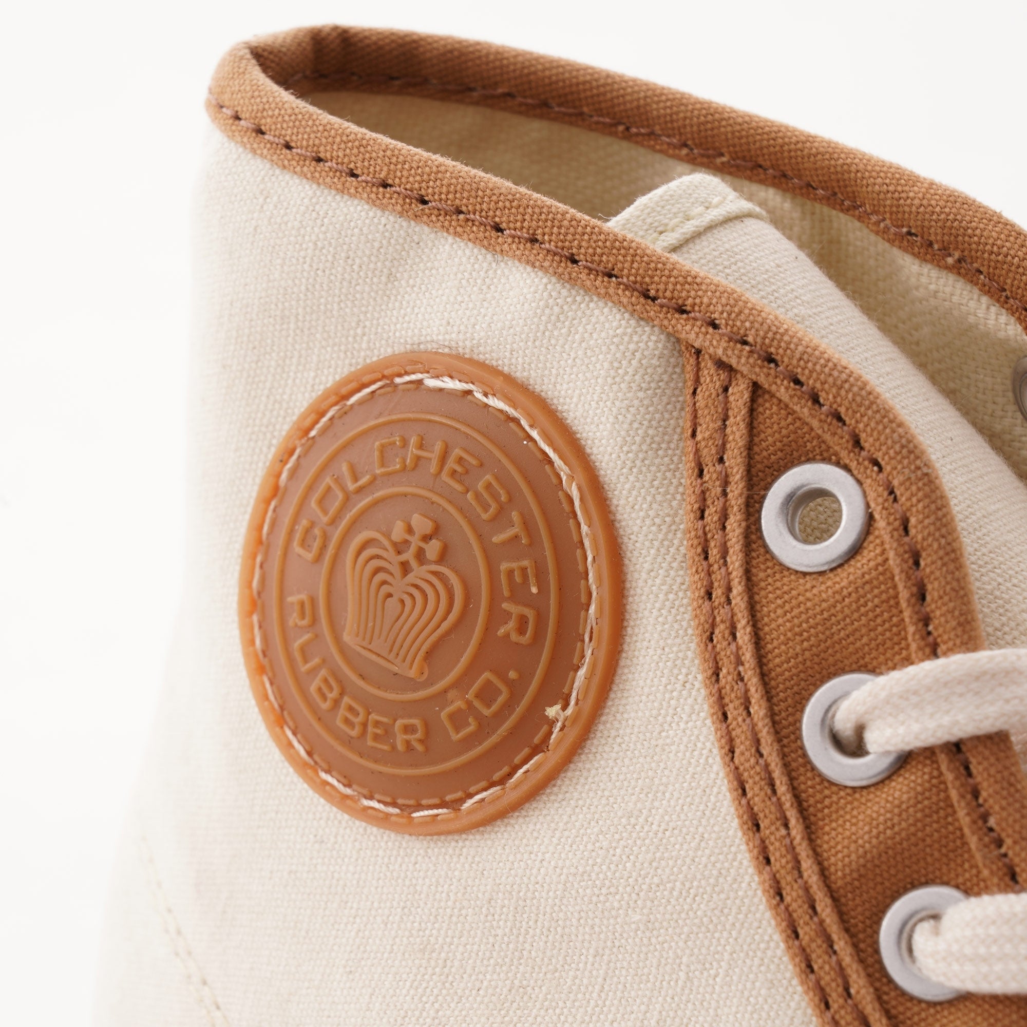 Colchester Rubber Co. National Treasure Contrast High Top - Ecru/Deadgrass