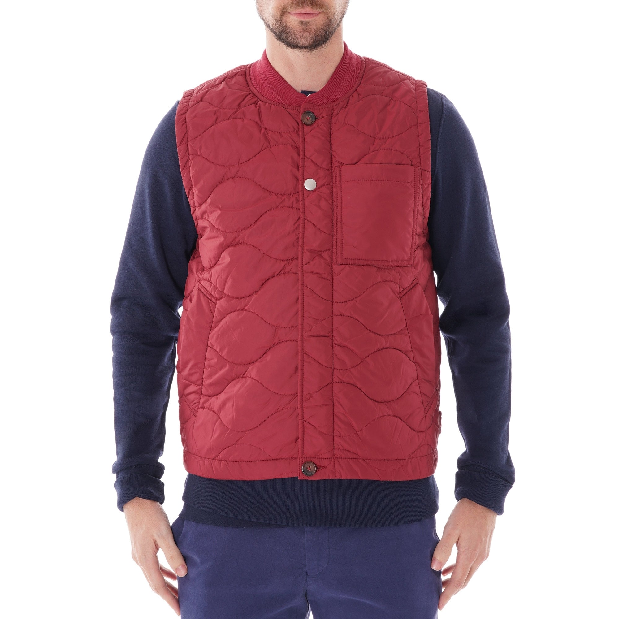 Universal Works Carlton Gilet - Claret