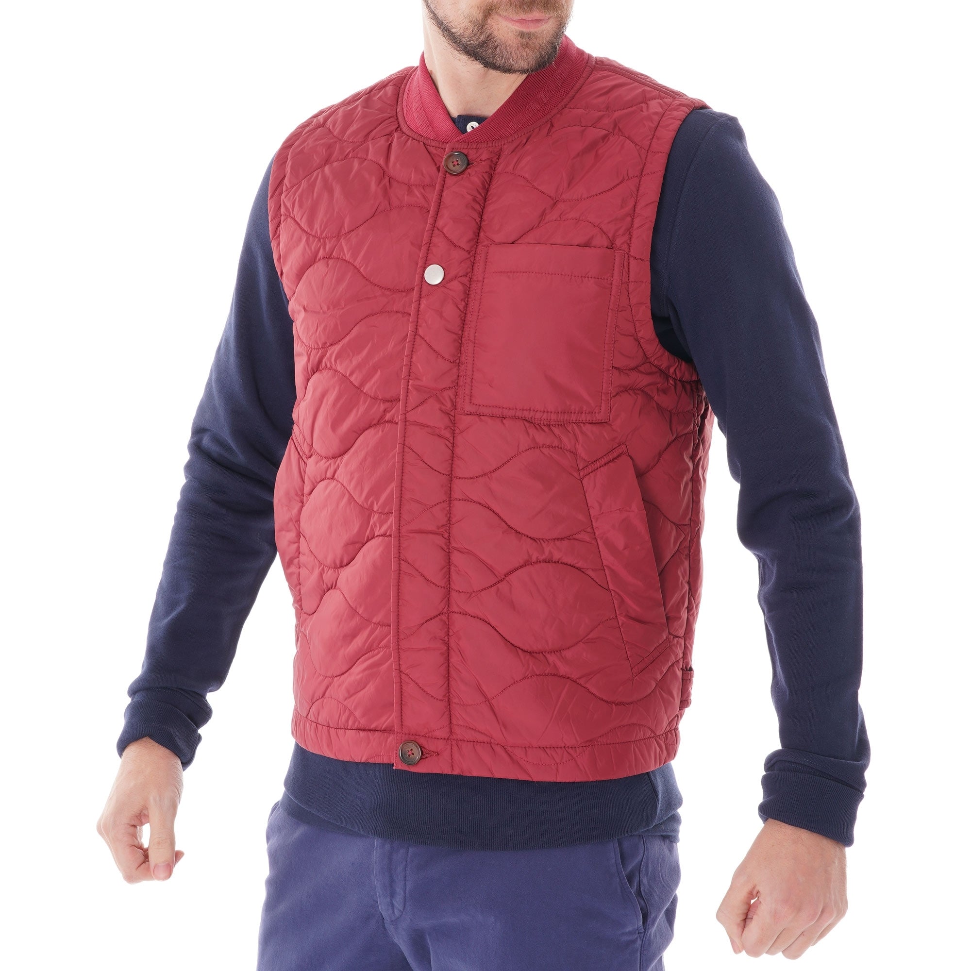 Universal Works Carlton Gilet - Claret