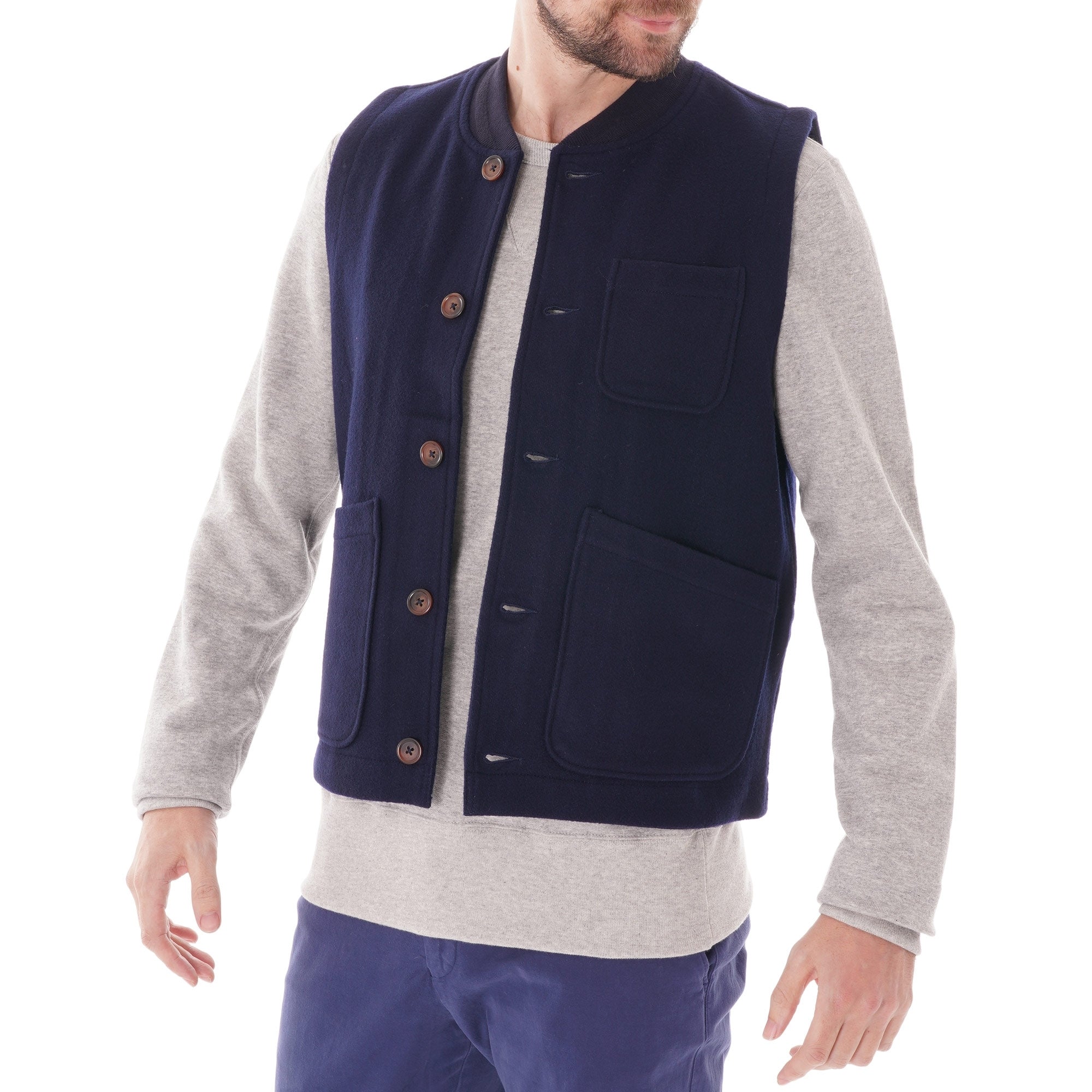 Universal Works Chore Waistcoat - Navy