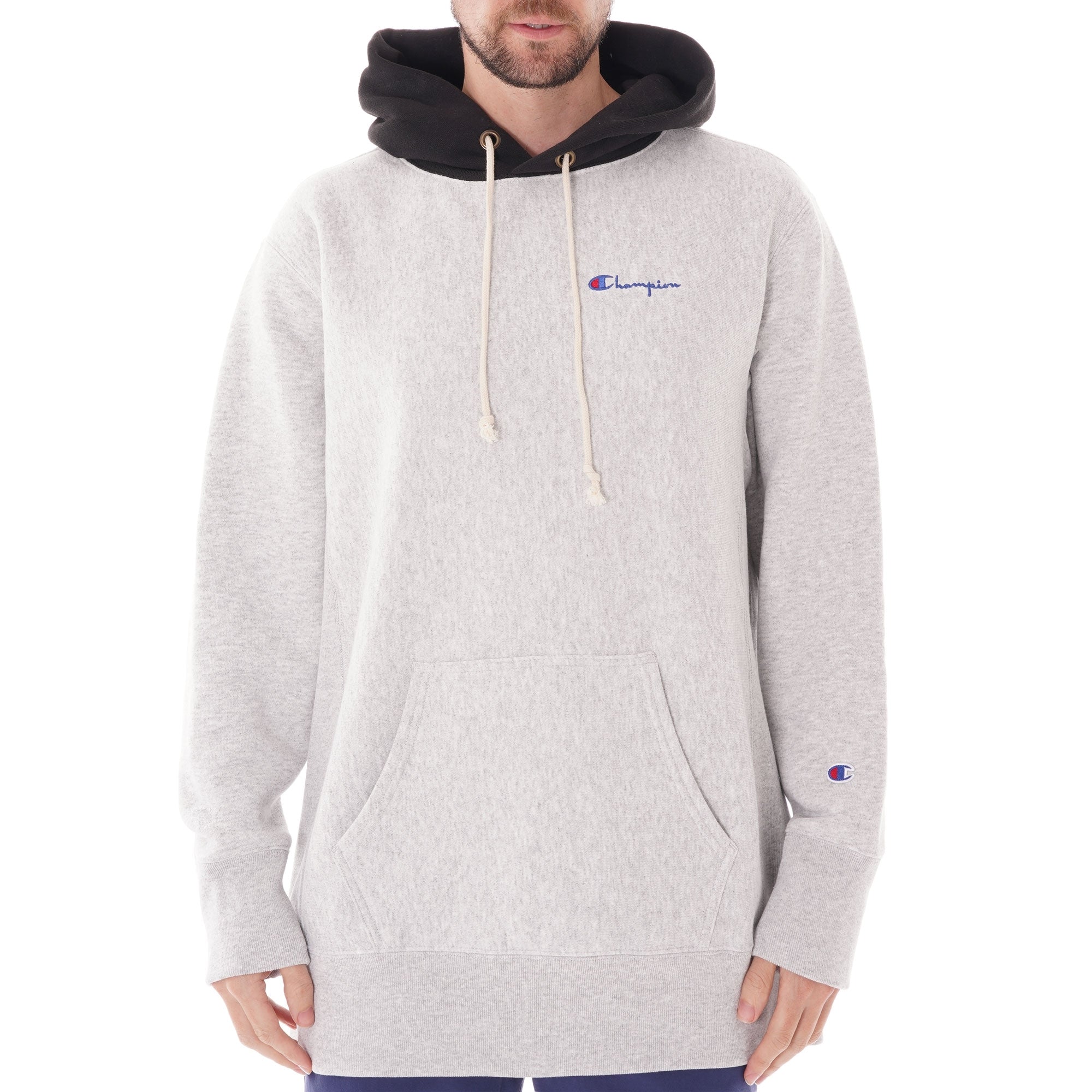 Champion Oversized Contrast Hoodie - Grey