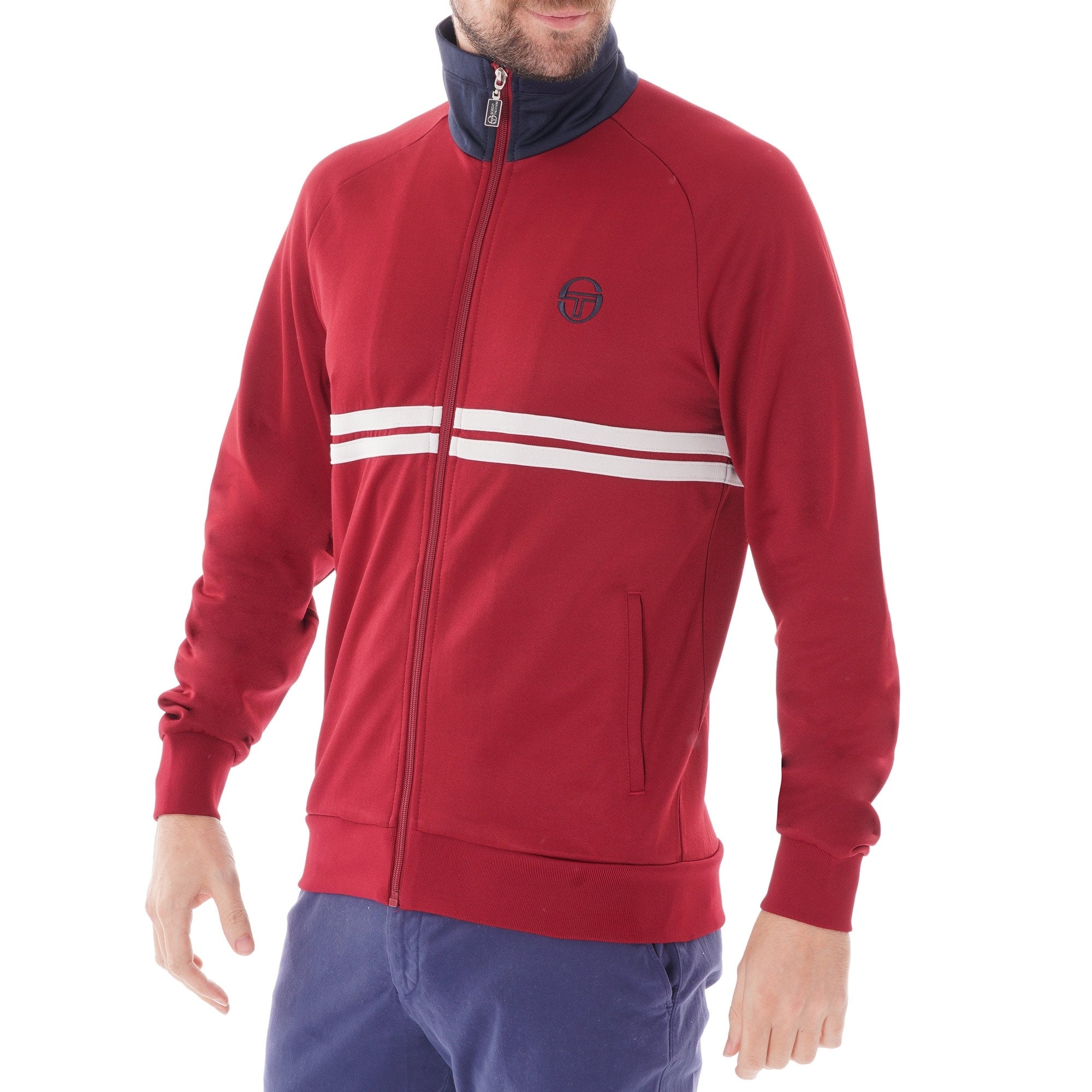 Sergio Tacchini Dallas Track Top - Merlot & Navy