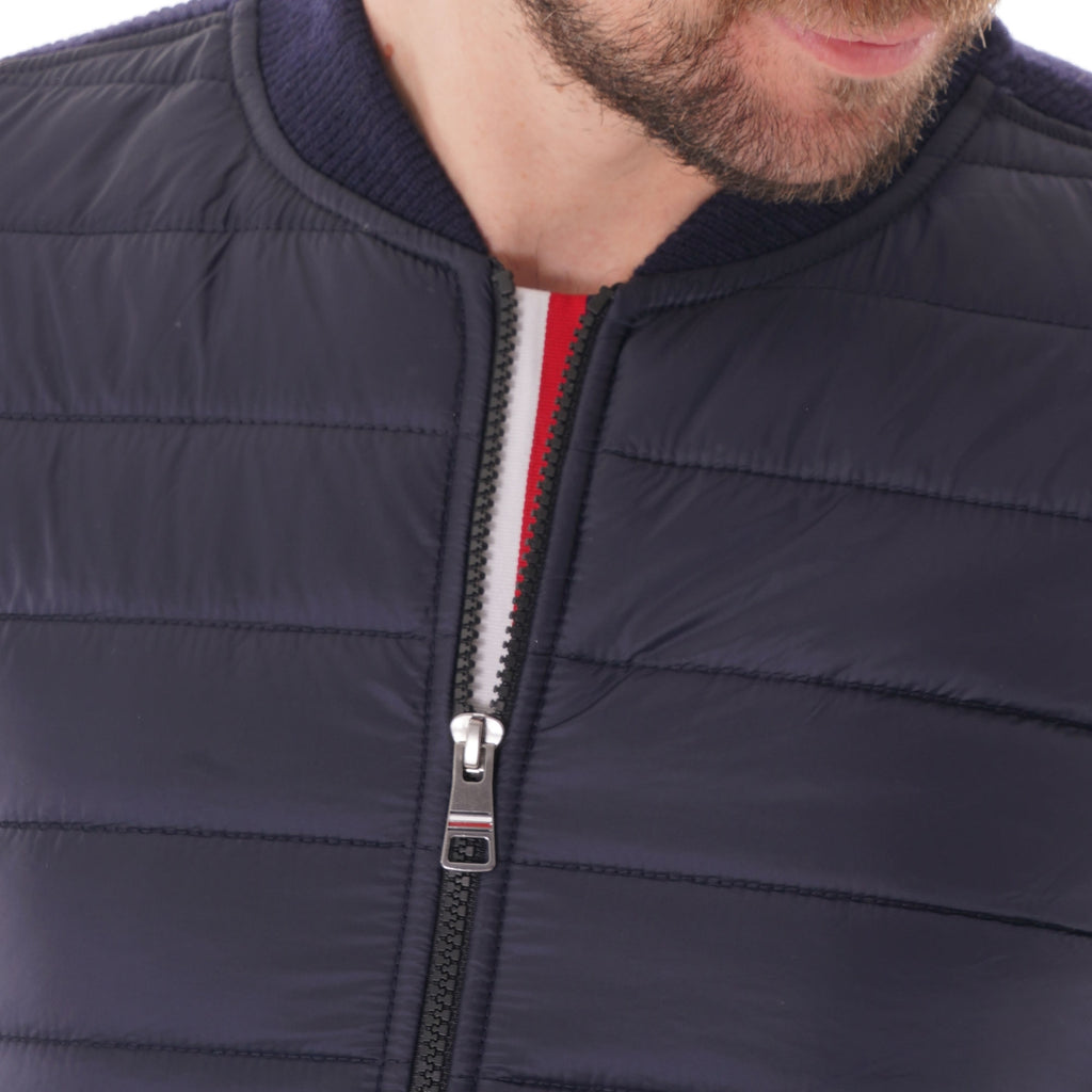 Tommy Hilfiger Media Baseball Zip Through Sweatshirt - Sky Captain