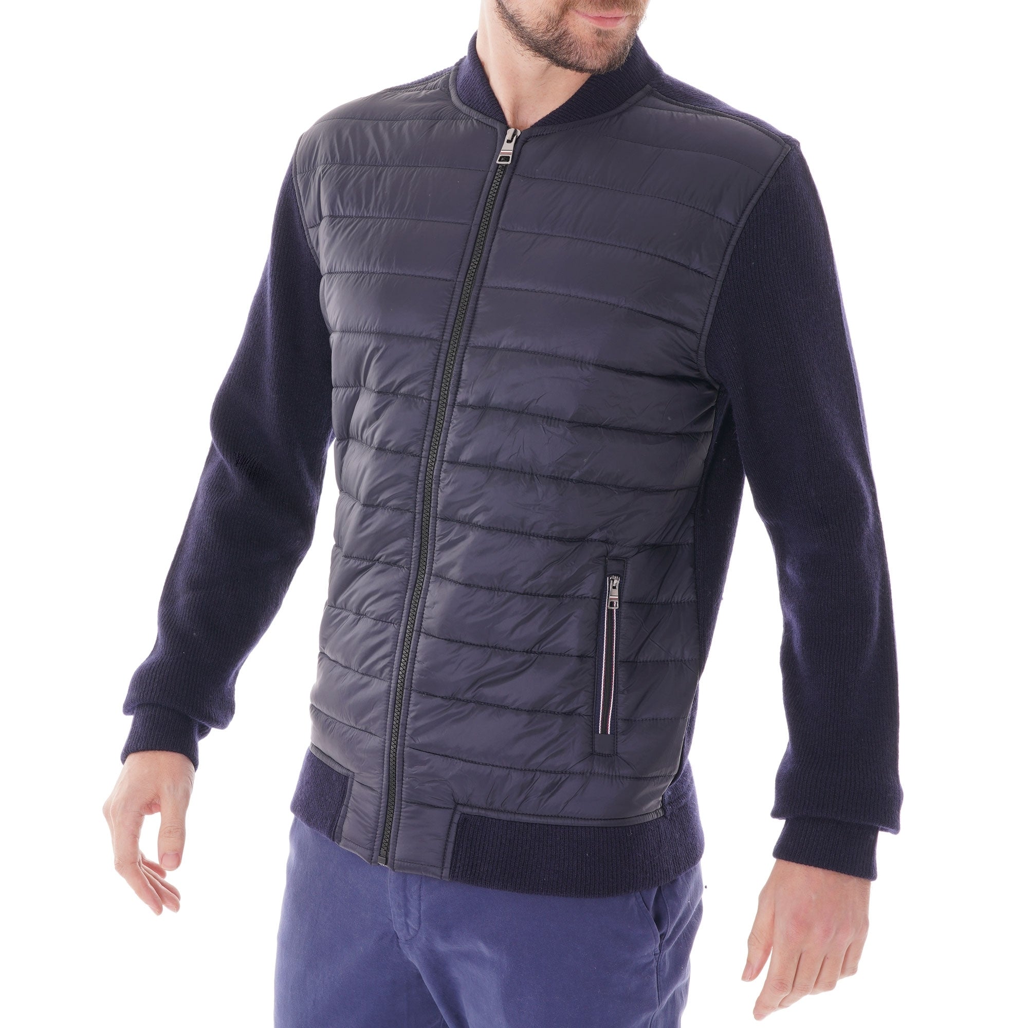 Tommy Hilfiger Media Baseball Zip Through Sweatshirt - Sky Captain