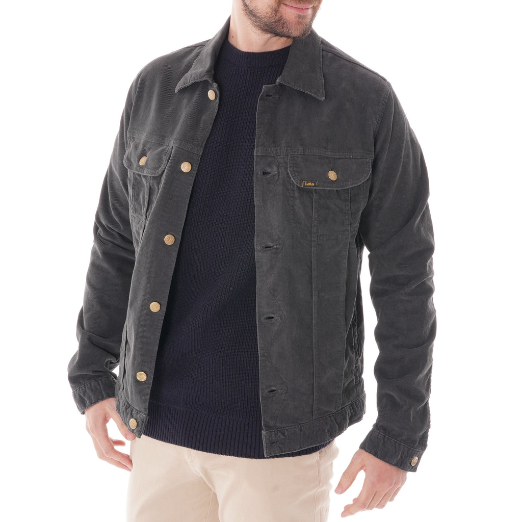 Lois Jeans Tejana Thin Corduroy Jacket - Charcoal