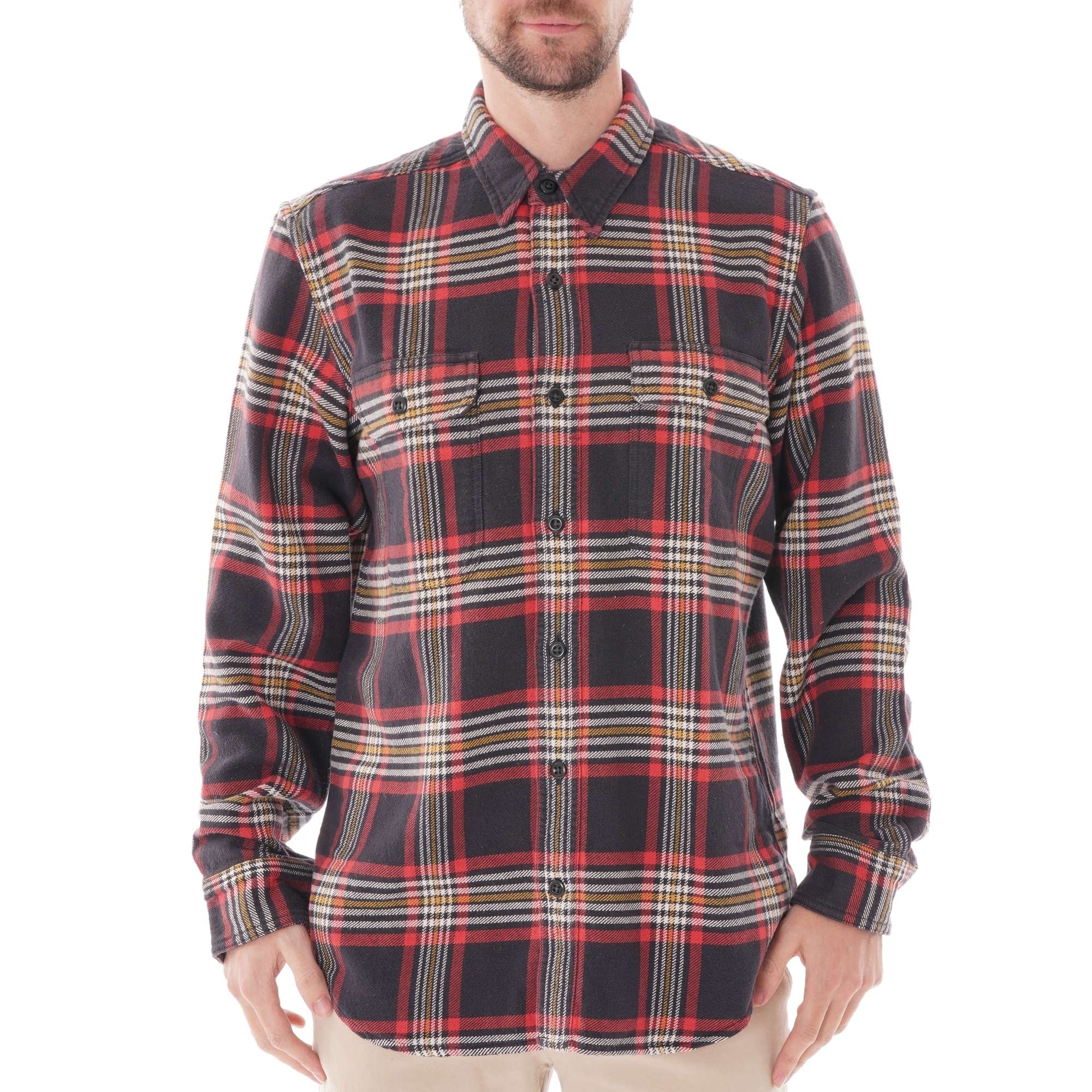 Flannel Work Shirt - Red & Black
