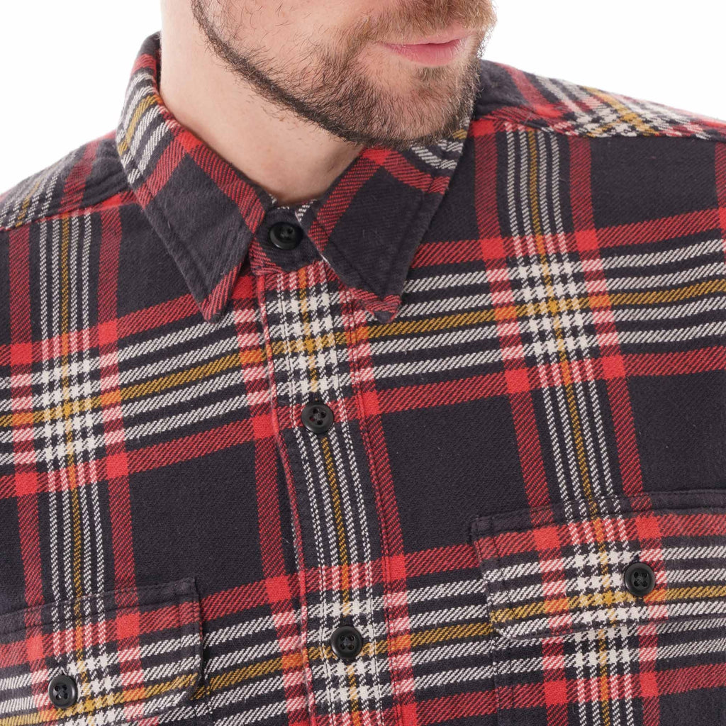 Flannel Work Shirt - Red & Black