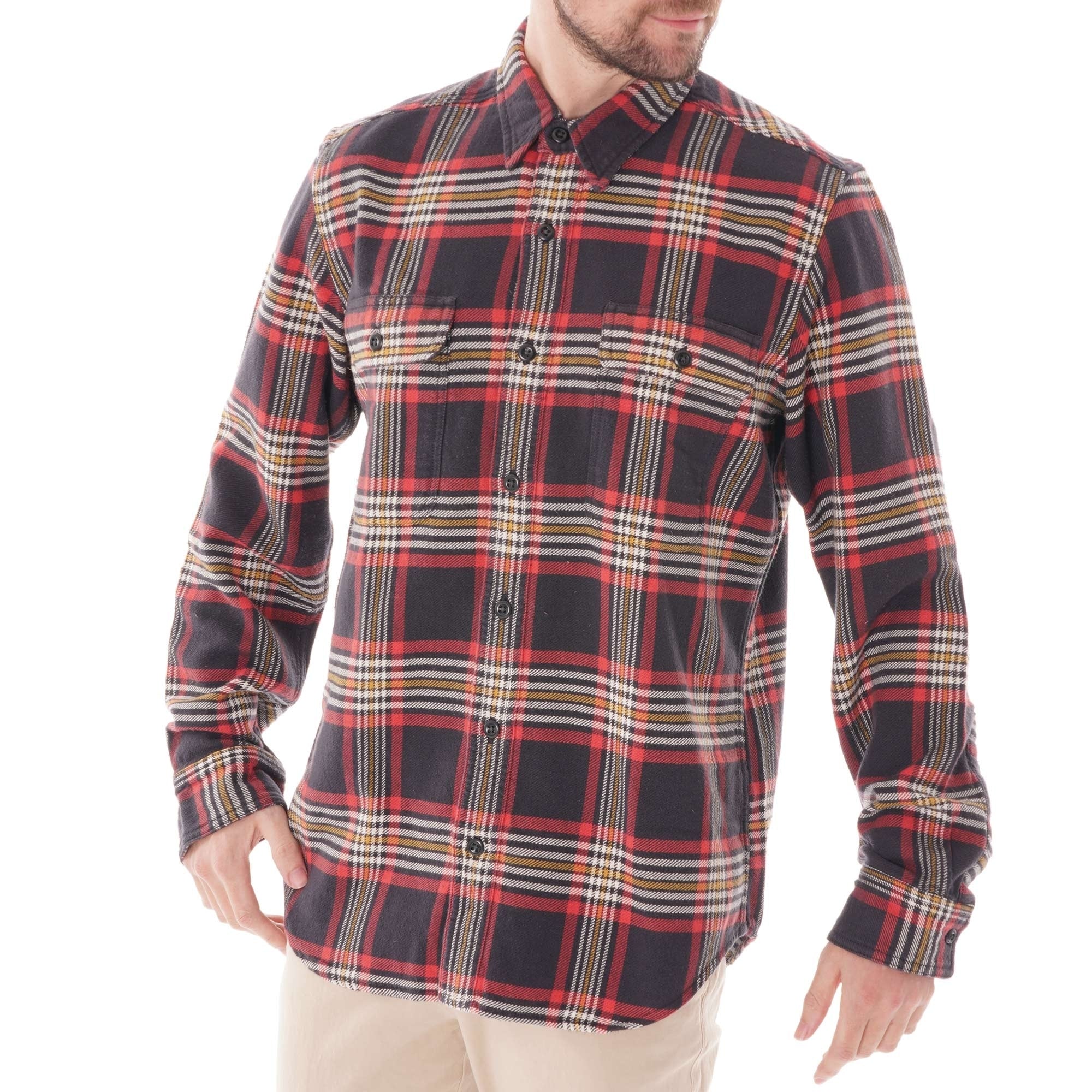 Flannel Work Shirt - Red & Black