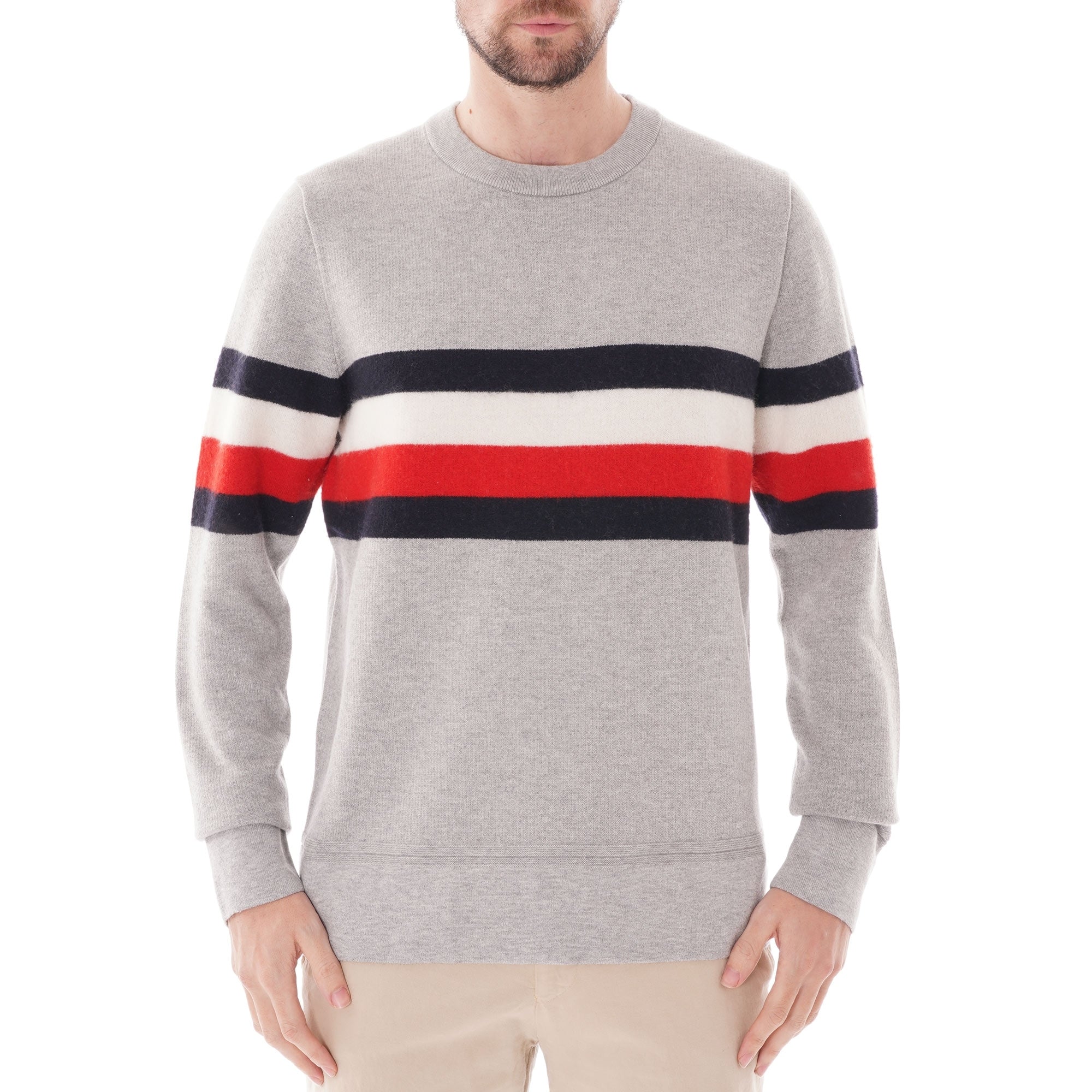 Tommy Hilfiger Soft Global Stripe Jumper - Cloud
