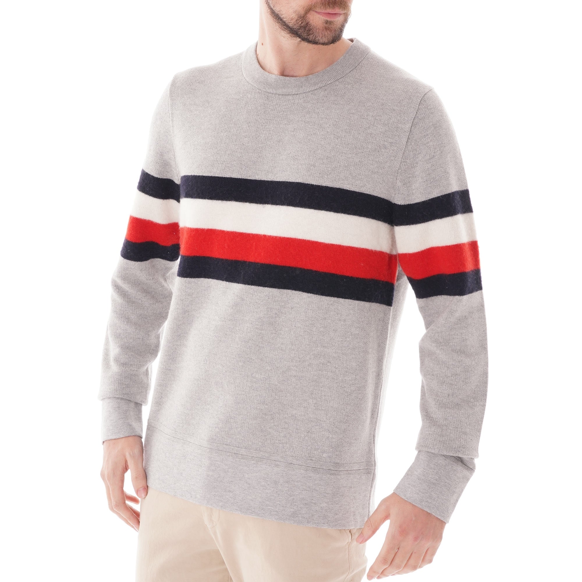 Tommy Hilfiger Soft Global Stripe Jumper - Cloud