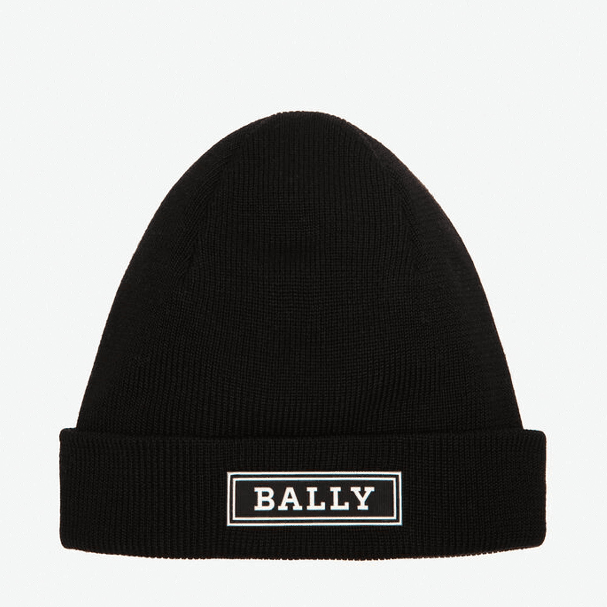 Bally Wool Knit Logo Beanie - Black