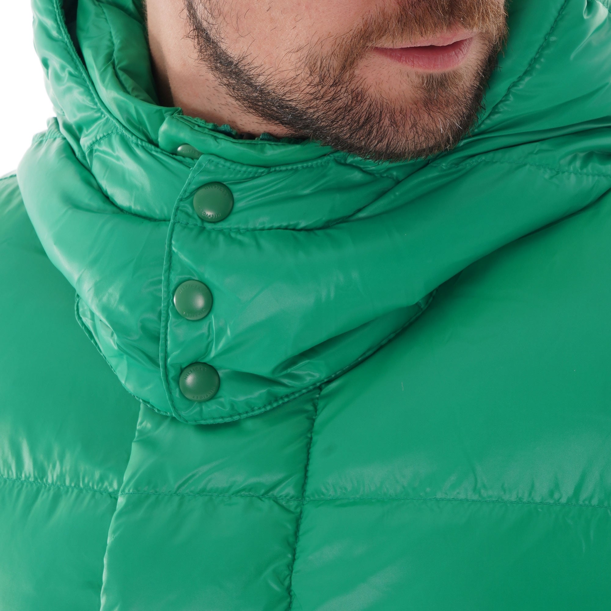 Tommy Hilfiger Shiny Hooded Bomber - Jolly Green