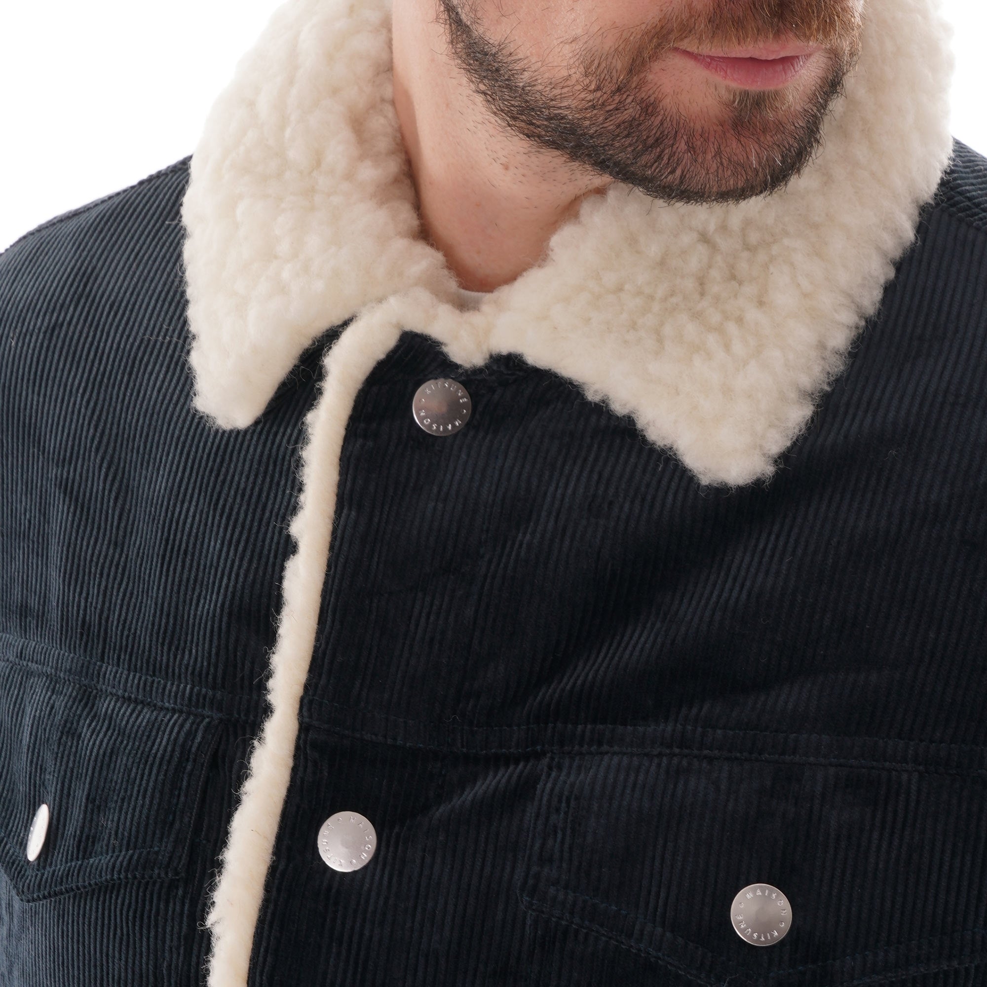 Maison Kitsune Trucker Jacket - Petrol