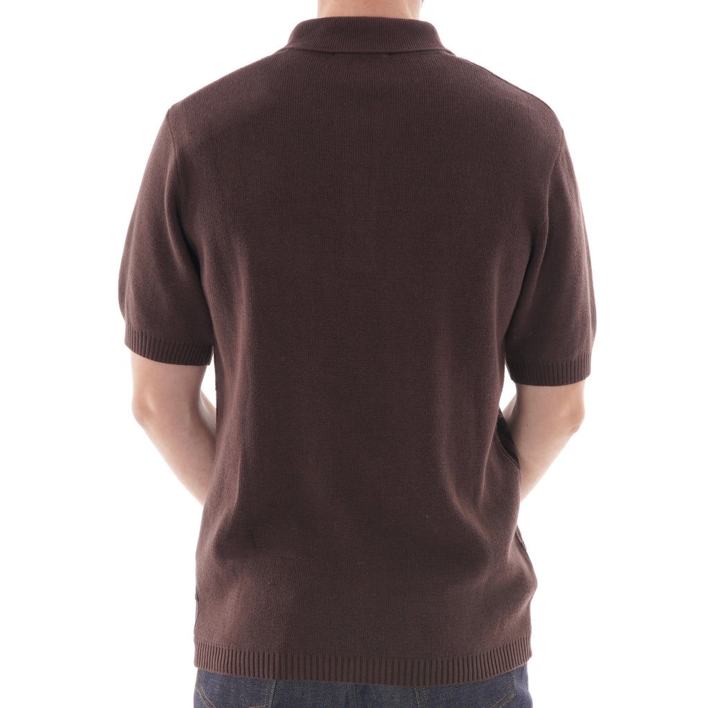 Fred Perry Reissues Jacquard Grid Knitted Shirt - Truffle