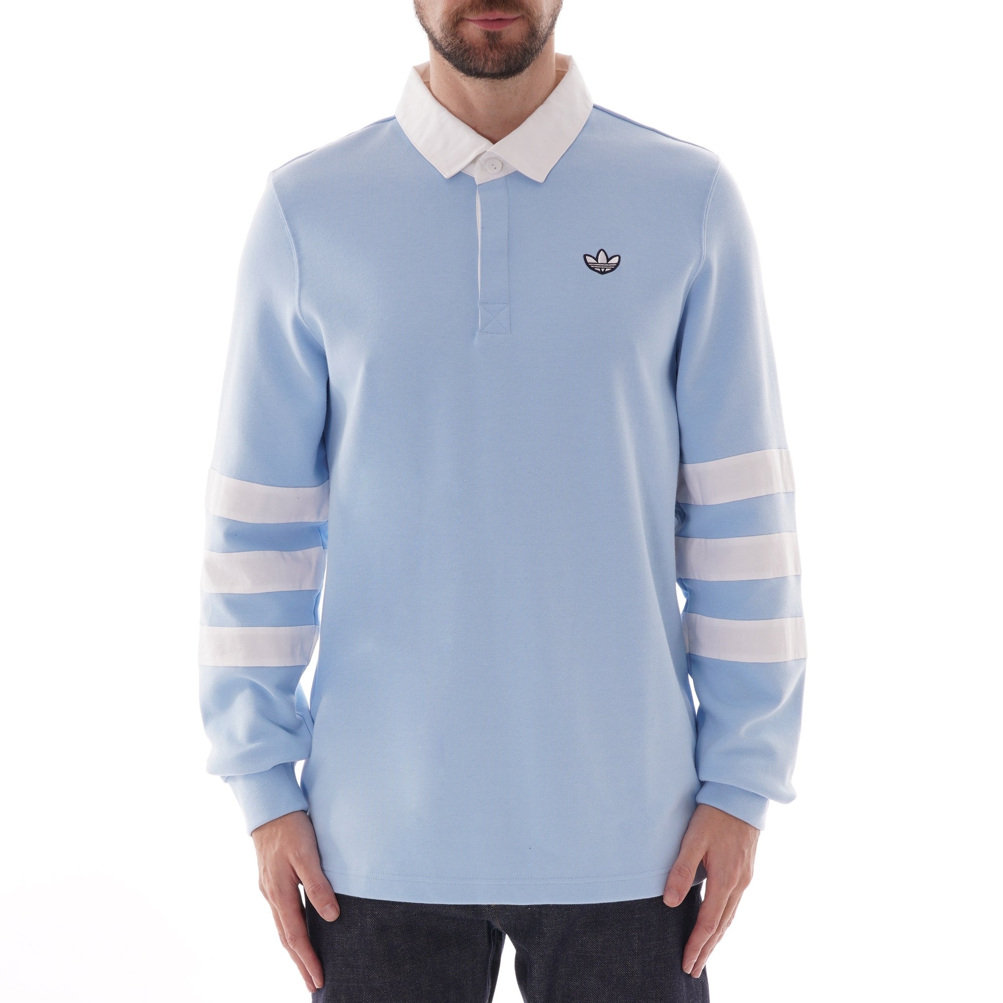 Adidas Originals Rugby Shirt - Blue – Stuarts London