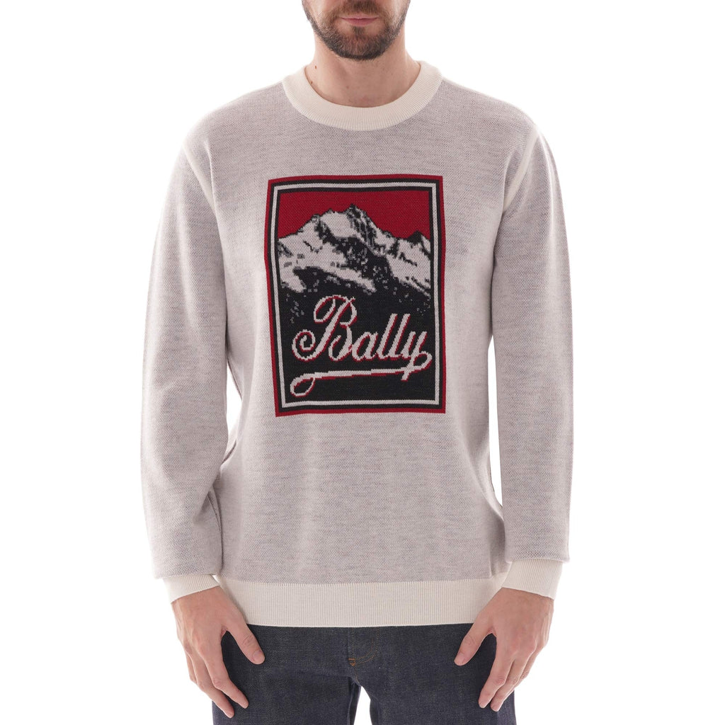 Bally Wool Jacquard Sweater - Bone
