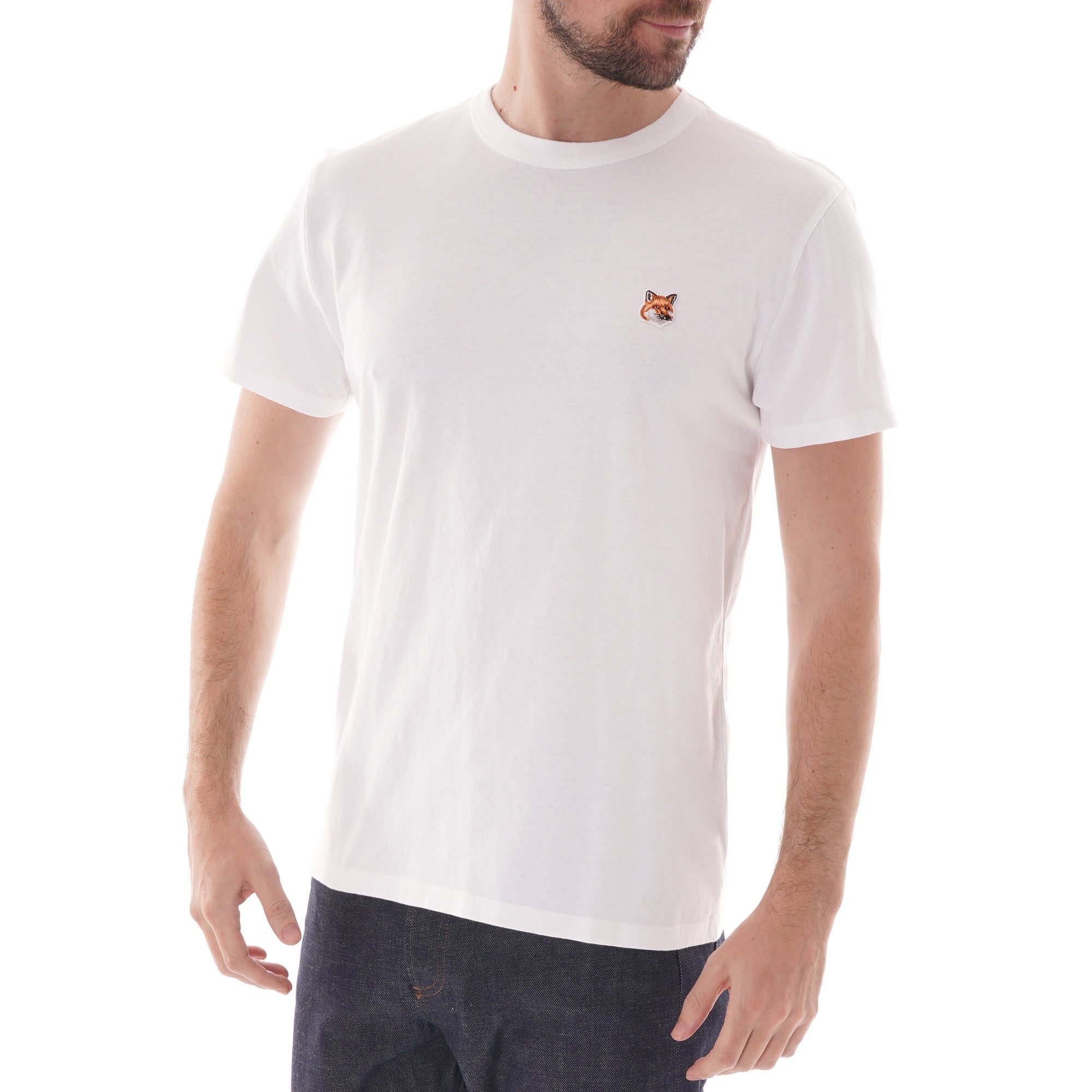 Maison Kitsune Fox Head Tee - White