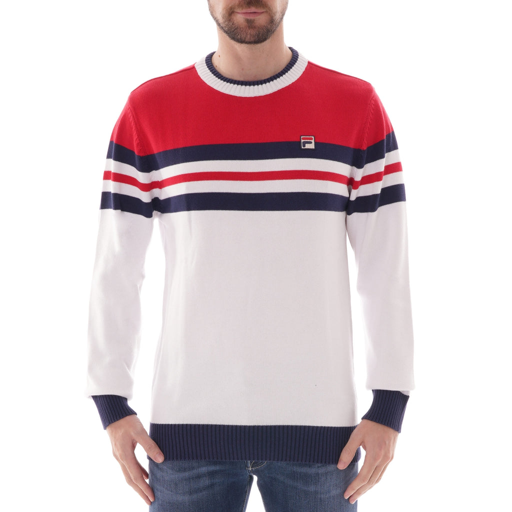 Fila Vintage SIRO Jumper - White and Chinese Red