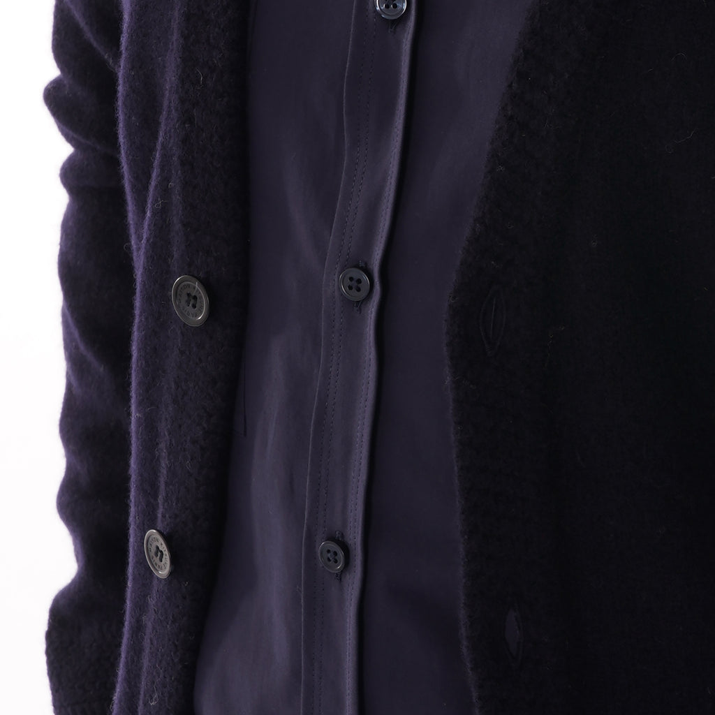 Maison Kitsune Lambswool Classic Cardigan - Dark Navy