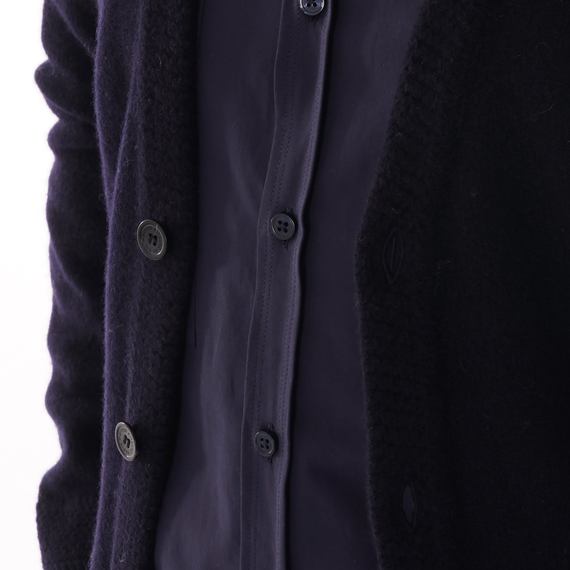 Maison Kitsune Lambswool Classic Cardigan - Dark Navy