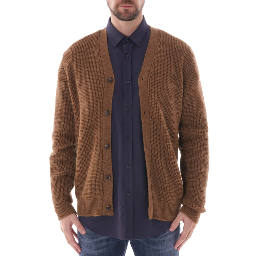 Ben Sherman Heritage Waffle Cardigan - Camel