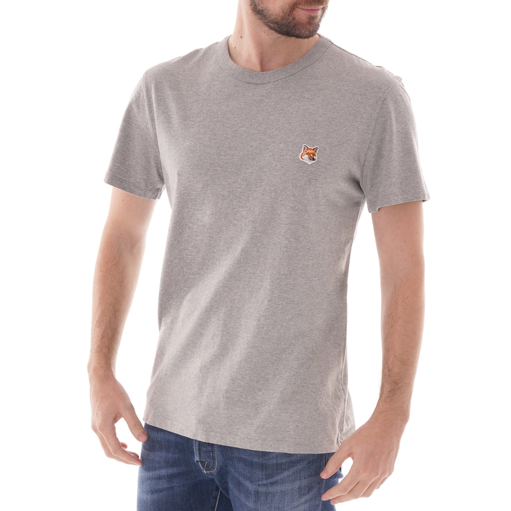 Maison Kitsune Fox Head Patch T-Shirt - Grey