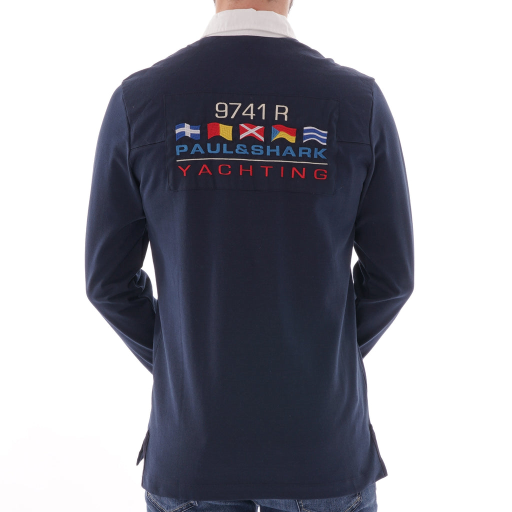 Paul and Shark Yachting Rugby Shirt- Navy