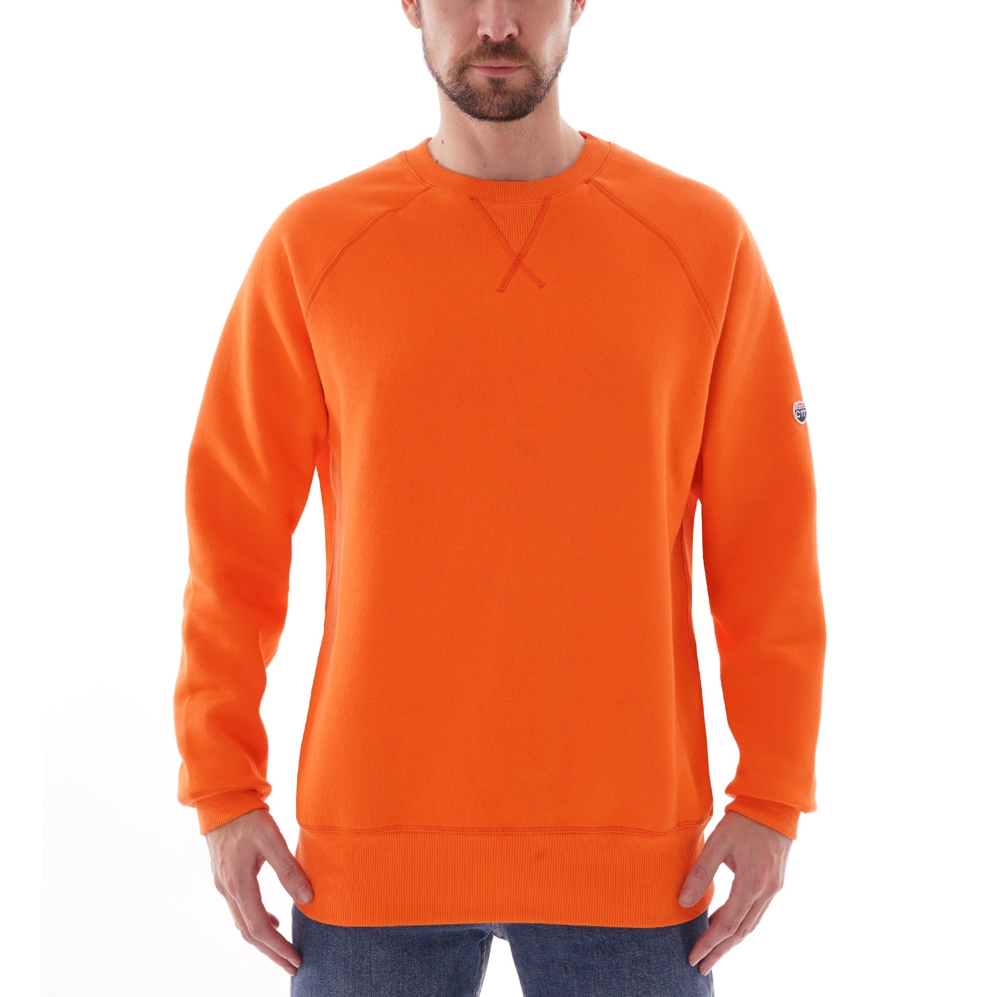 C17 Jeans Winter Crewneck Sweatshirt - Mandarine Orange