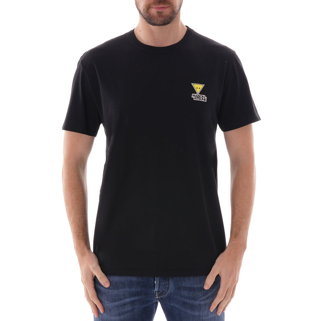 Maison Kitsune Triangle Fox Patch T-Shirt - Black