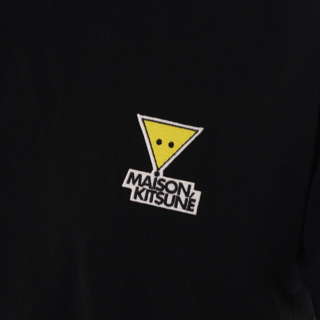 Maison Kitsune Triangle Fox Patch T-Shirt - Black