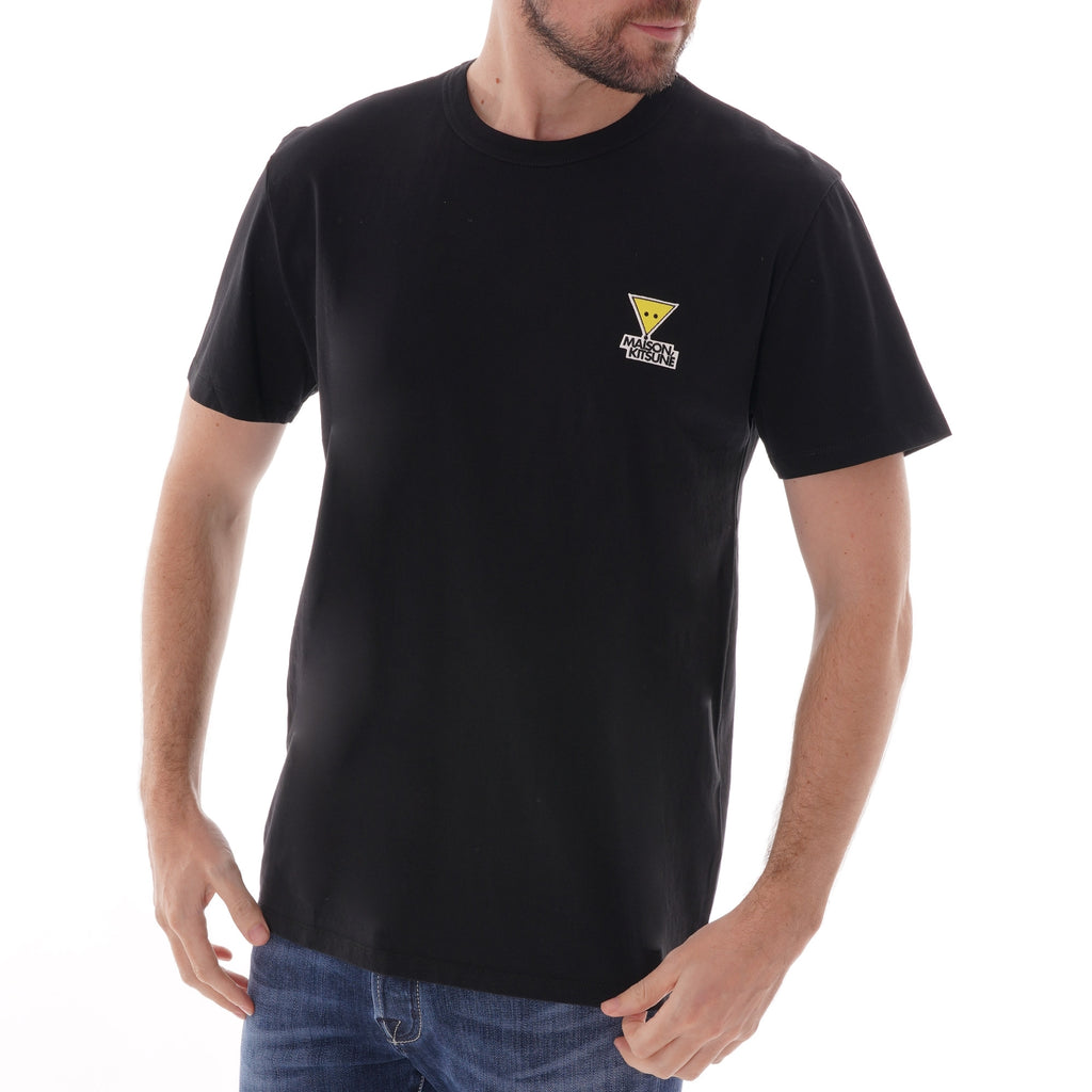 Maison Kitsune Triangle Fox Patch T-Shirt - Black