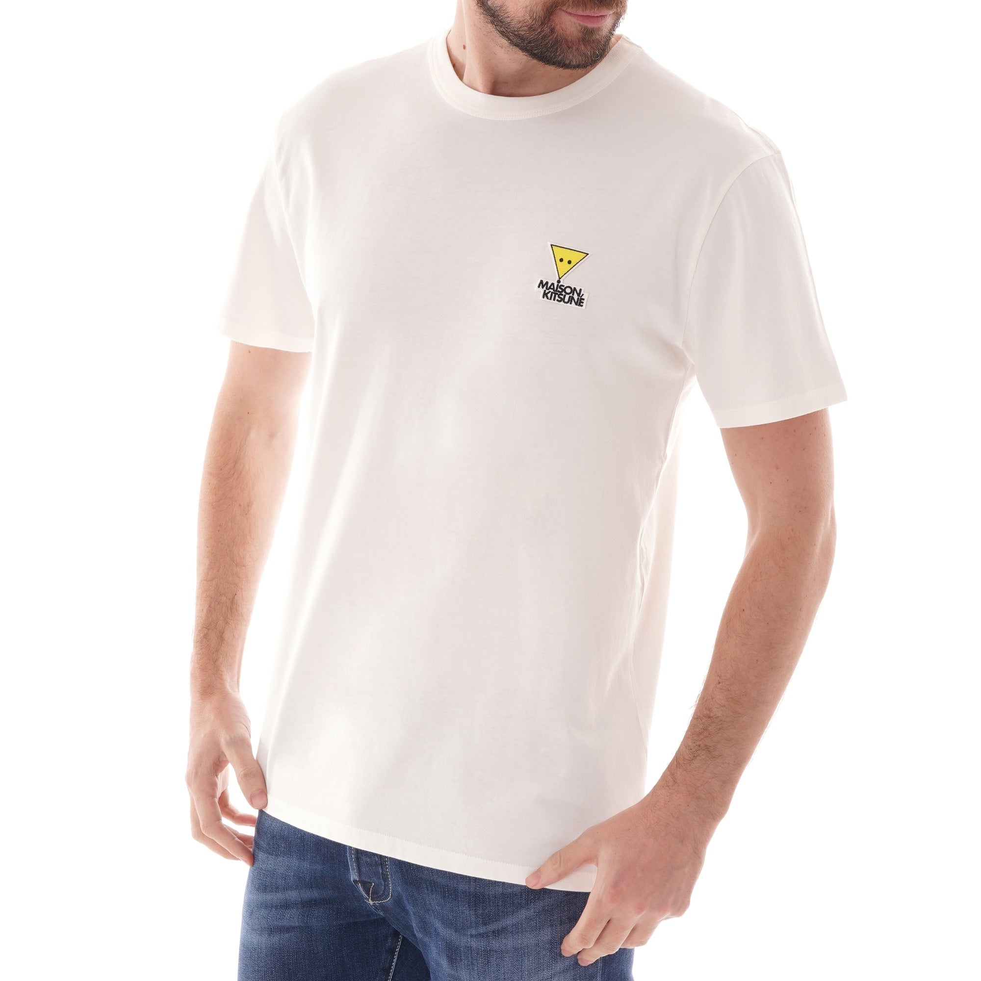Maison Kitsune Triangle Fox Patch T-Shirt - White