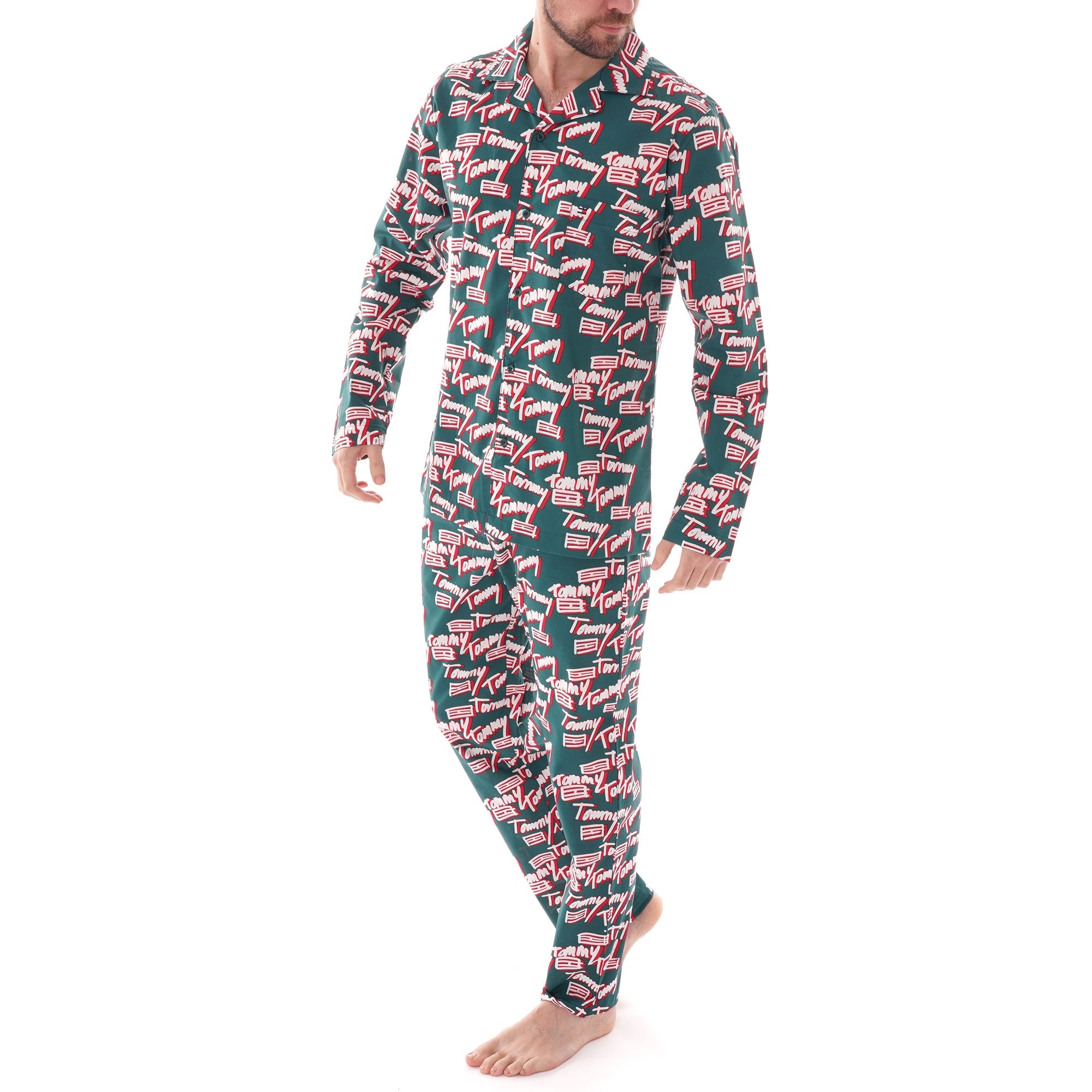 Tommy Hilfiger Flag Print Pyjama Set - Garden