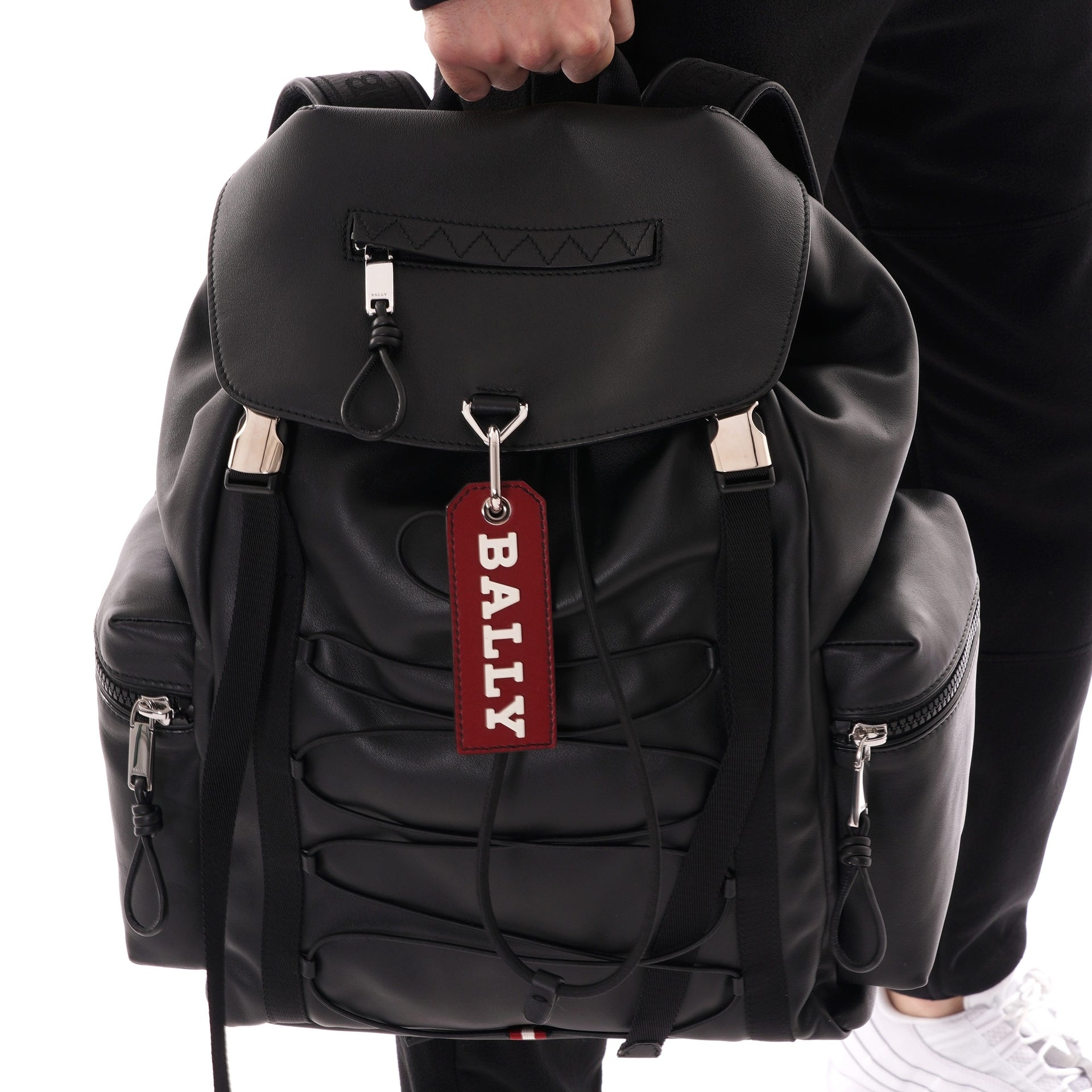 bally crew leather backpack Bally Crew Backpack - Black