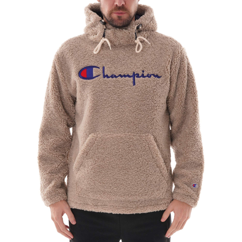 Script Logo Teddy Hoodie - Oat