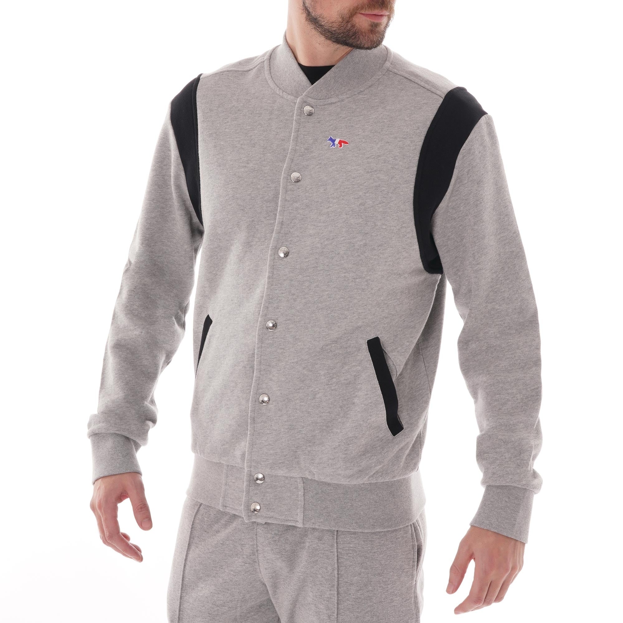 Maison Kitsune Teddy Jacket - Grey