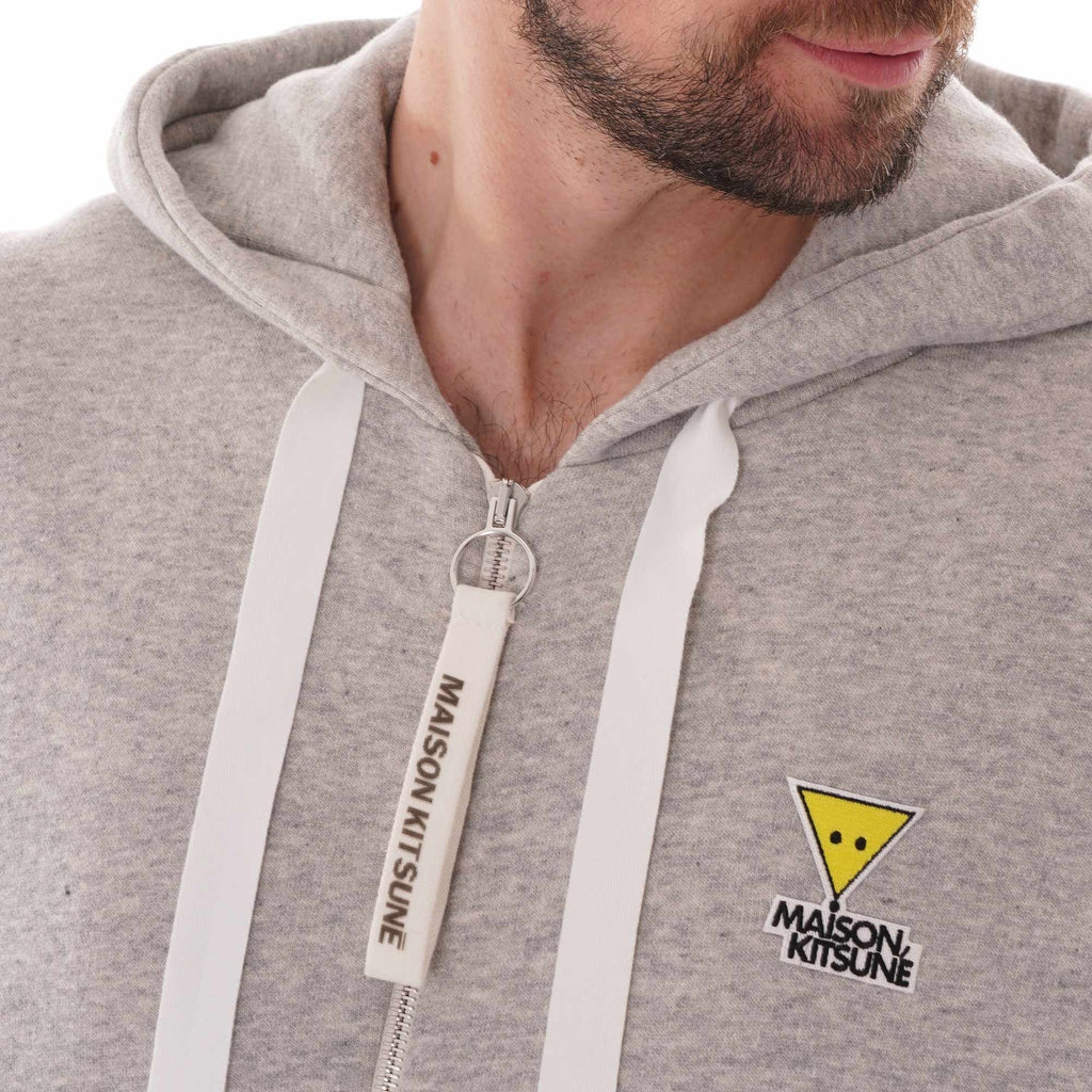 Maison Kitsune Oversized Zipped Hoodie - Grey