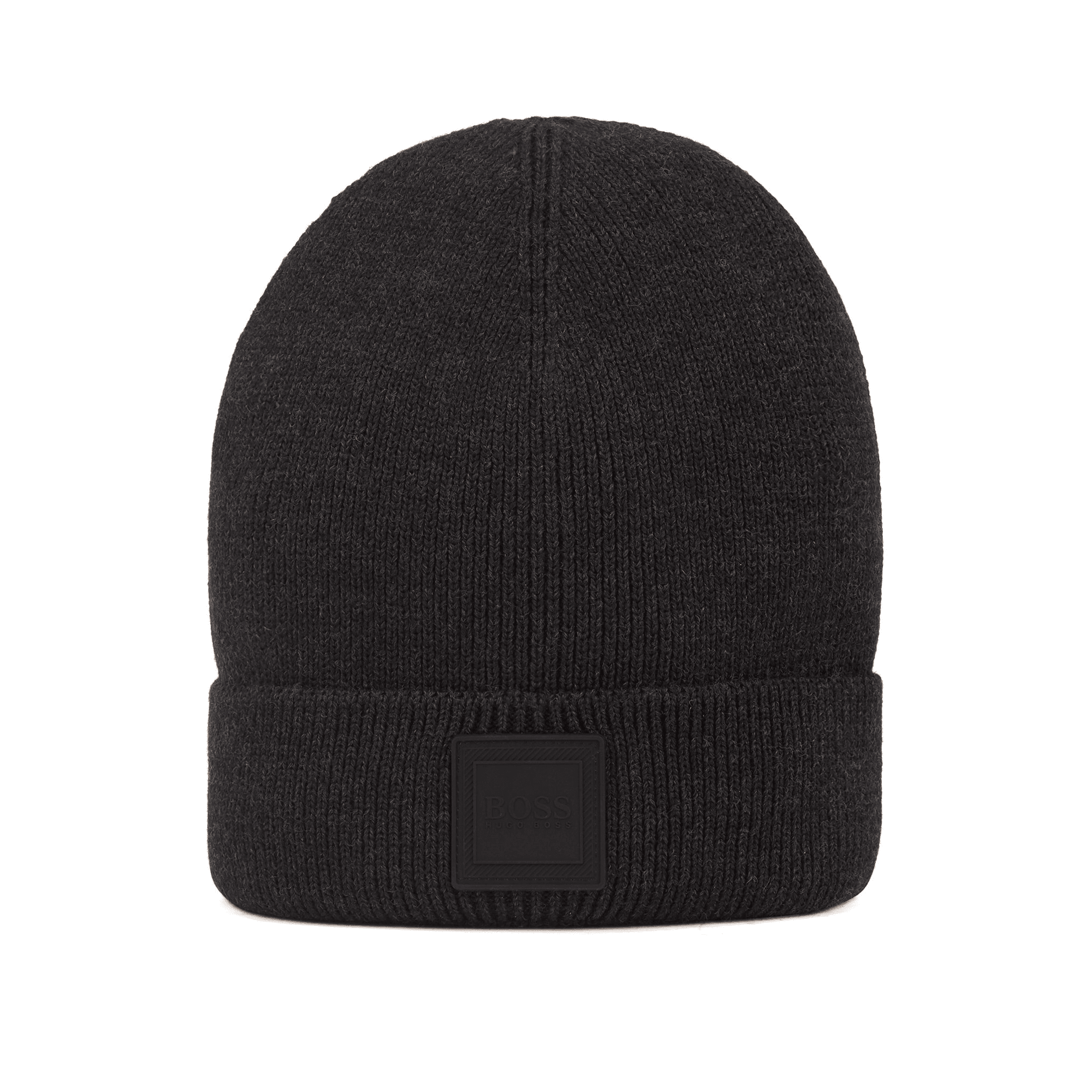 Boss Foxx Logo Turn Up Beanie - Black