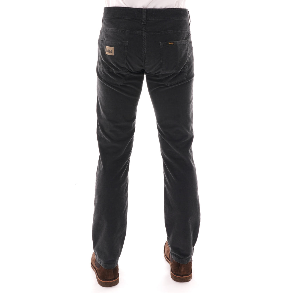 Lois Jeans Sierra Thin Cord Trousers - Charcoal