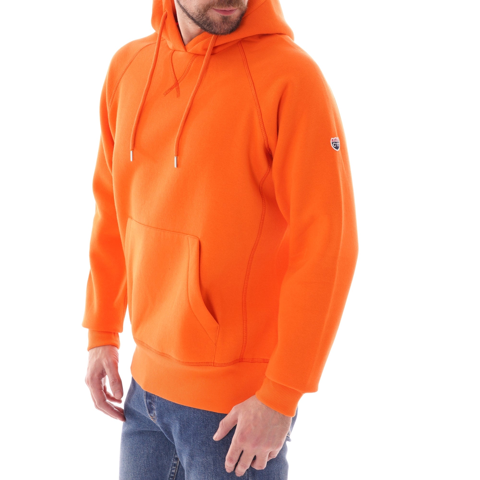 C17 Jeans Hooded Winter Sweatshirt - Mandarin Orange