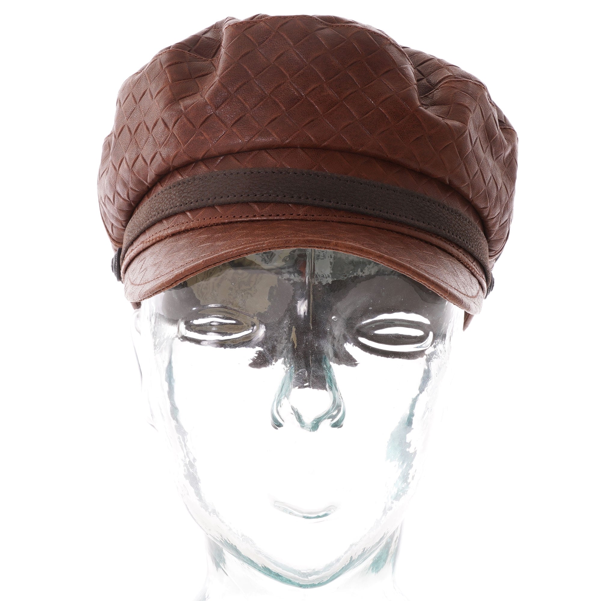 Stetson Hats Riders Leather Cap - Brown