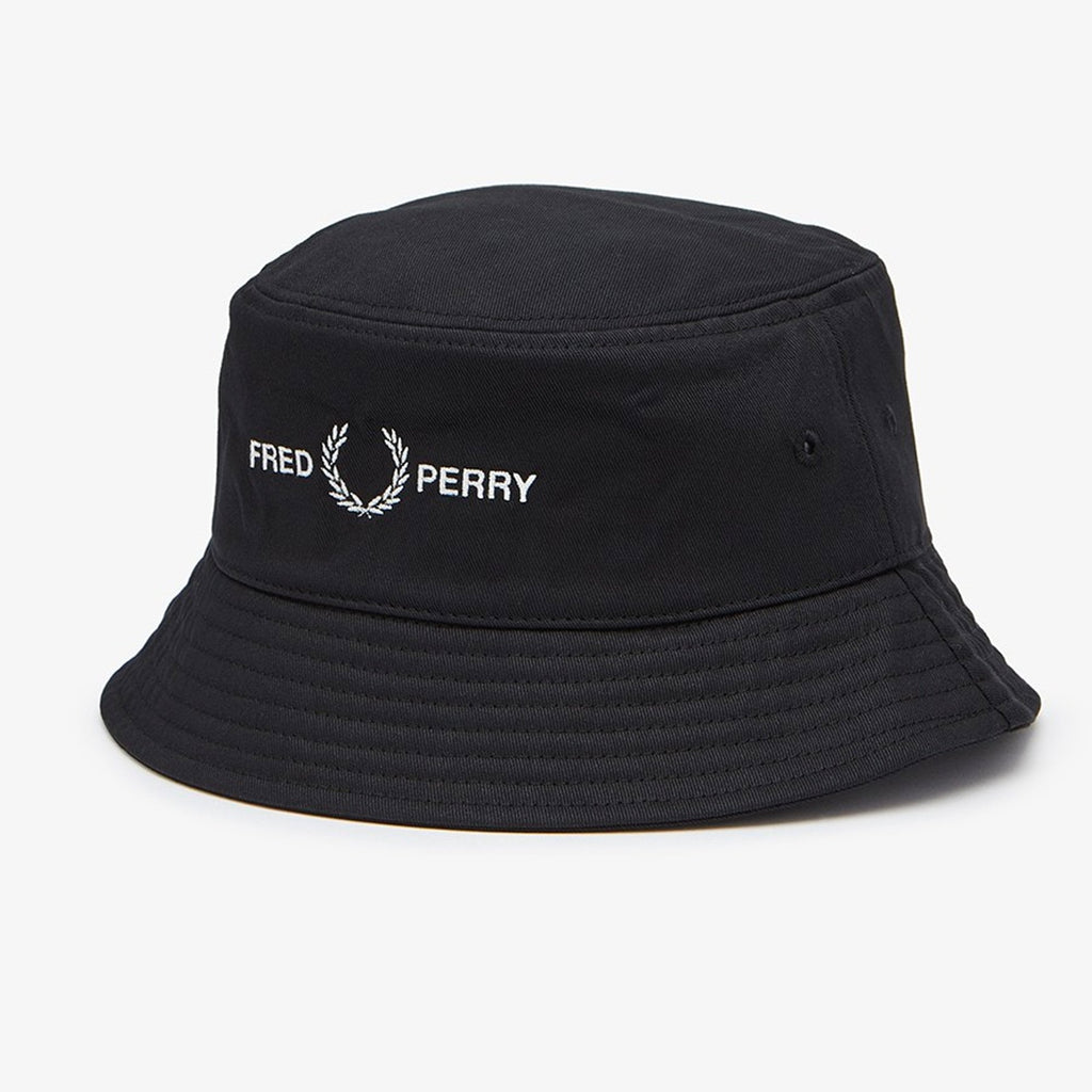 Fred Perry Graphic Bucket Hat - Black