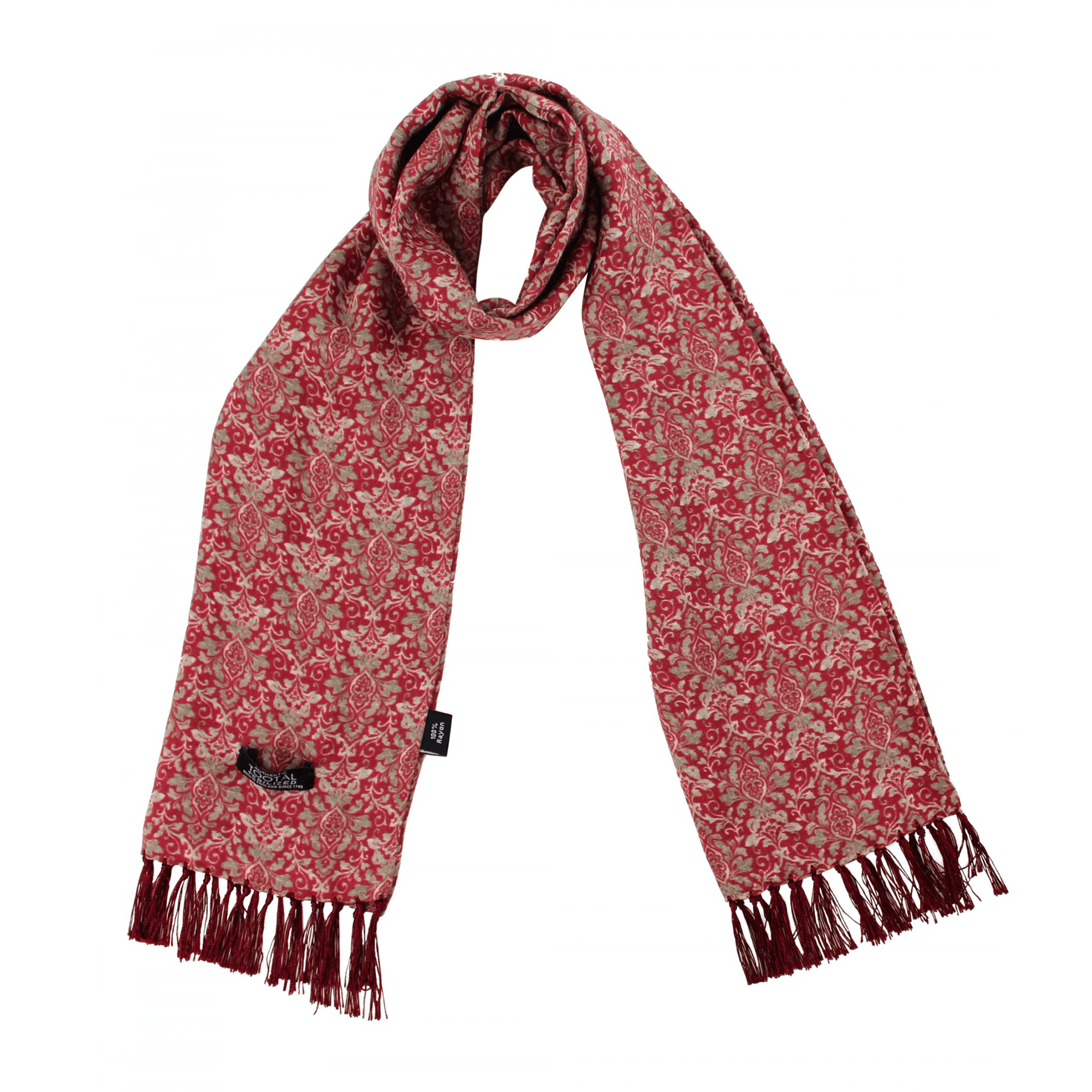 Tootal Vintage Antique Tile Scarf - Brick