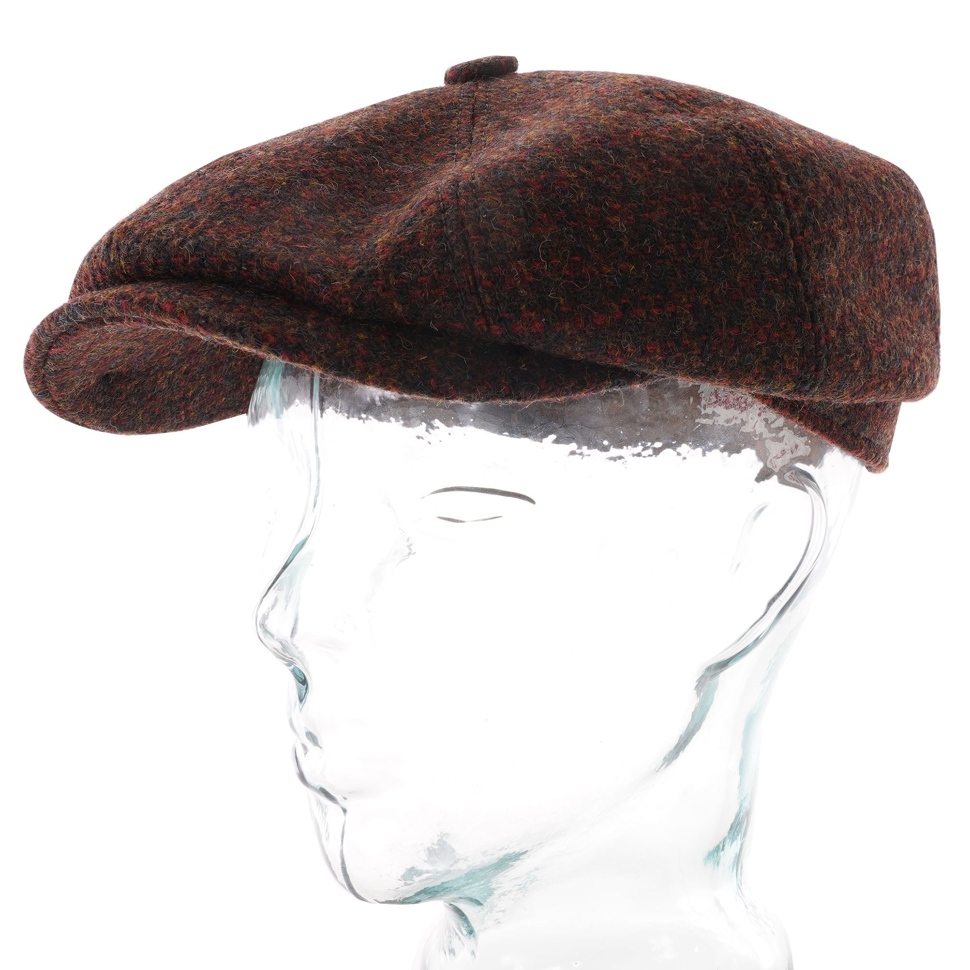Harris Tweed Flat Cap - Red