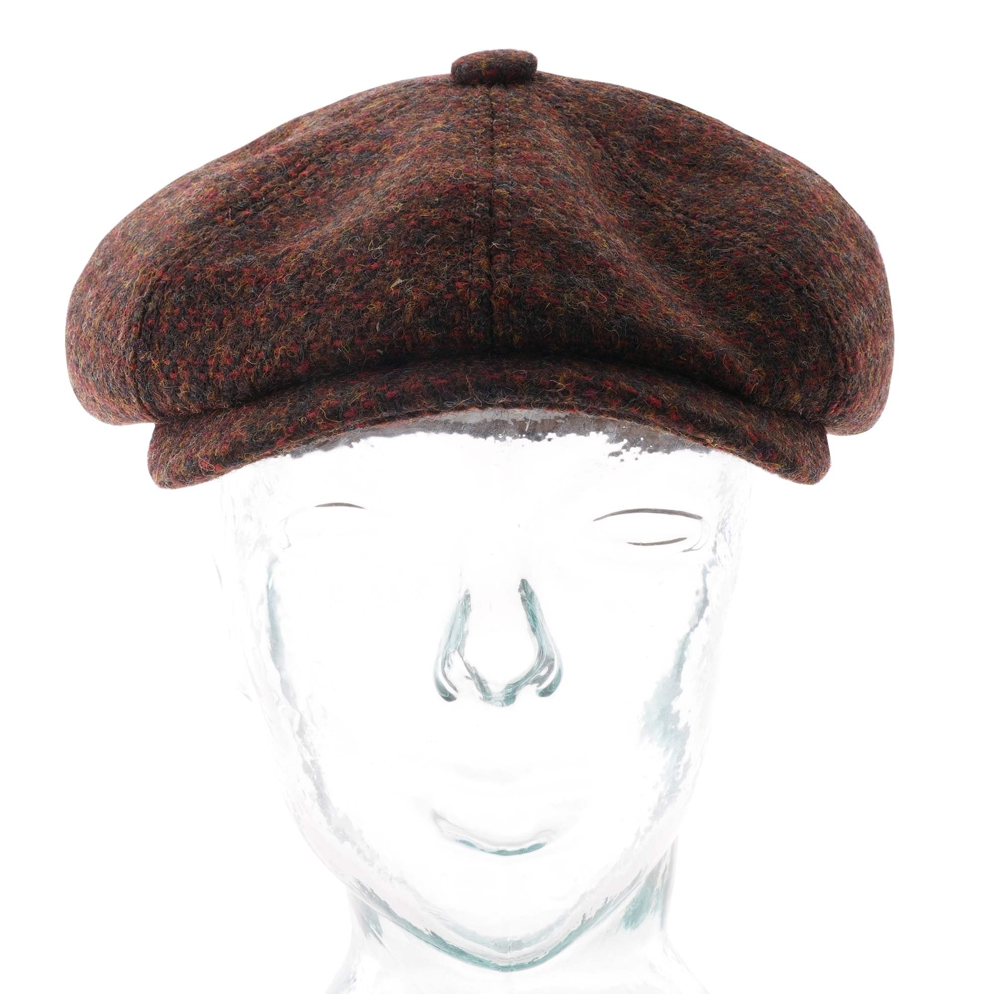 Harris Tweed Flat Cap - Red